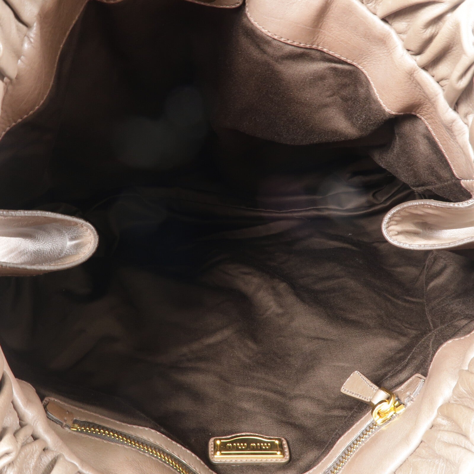 Miu Miu GHW 2 Way Shoulder Bag - Grey, Calfskin Leather