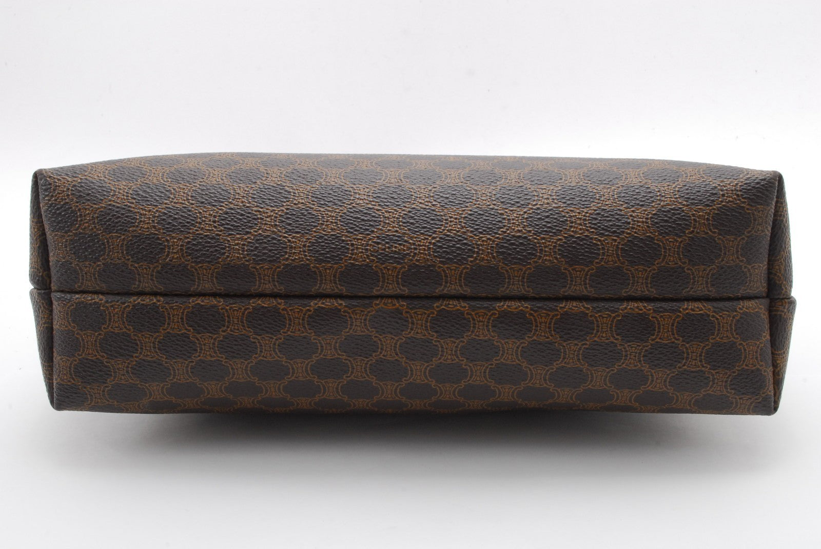Celine C Charm Clutch Hand Bag - Beige Brown, PVC Leather