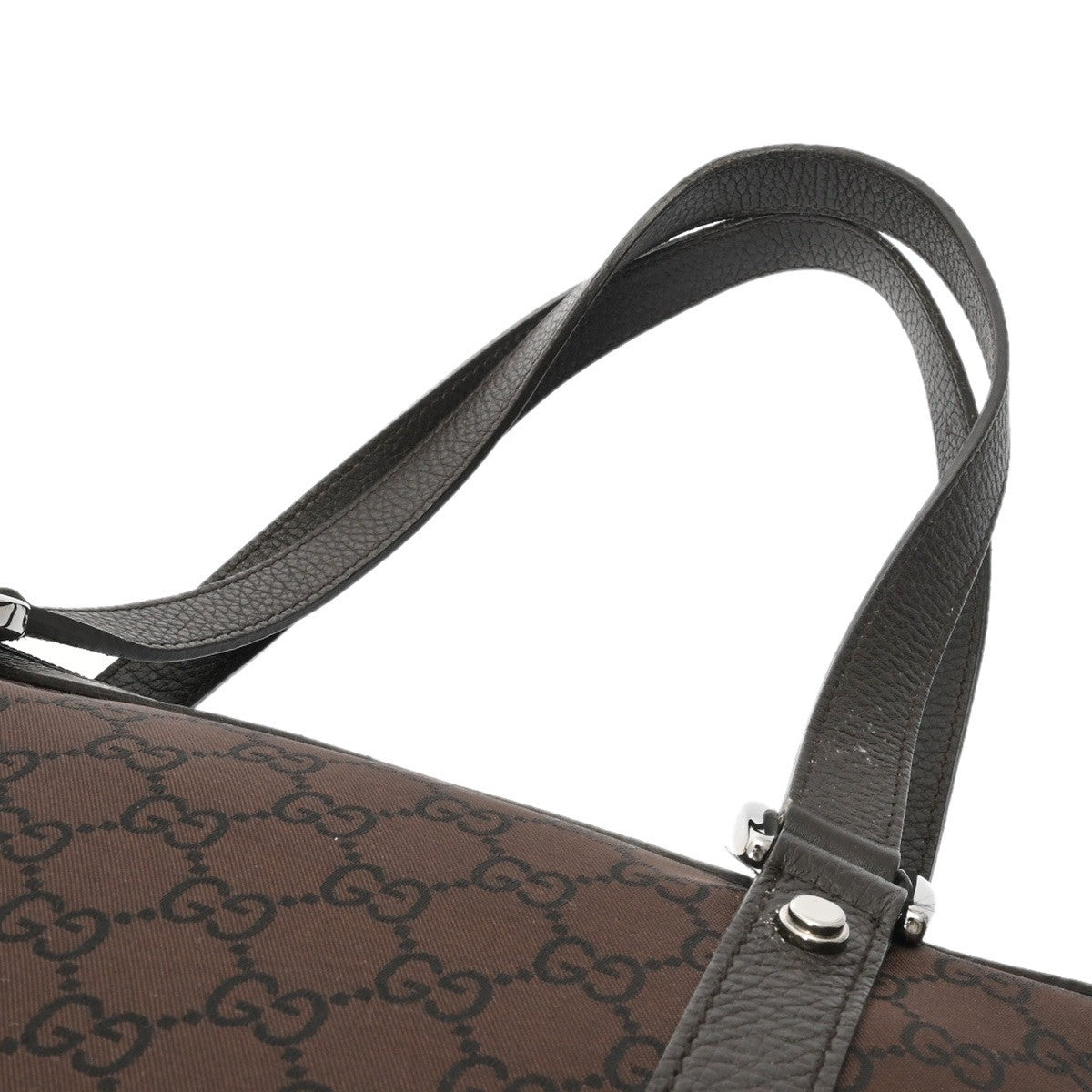 Gucci GG Pattern Tote Bag - Brown, GG Nylon/Leather