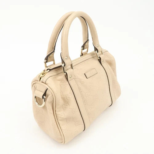 Gucci Mini Boston Bag - Pink Beige, Guccissima Leather