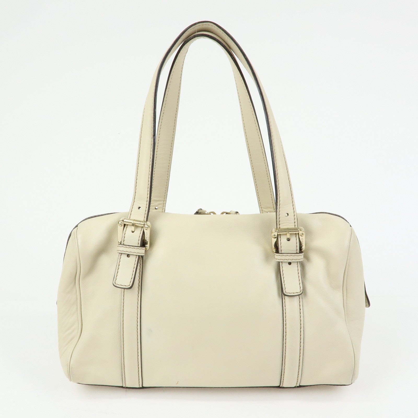 Gucci Interlocking G Sherry Boston Hand Bag - Ivory, Leather