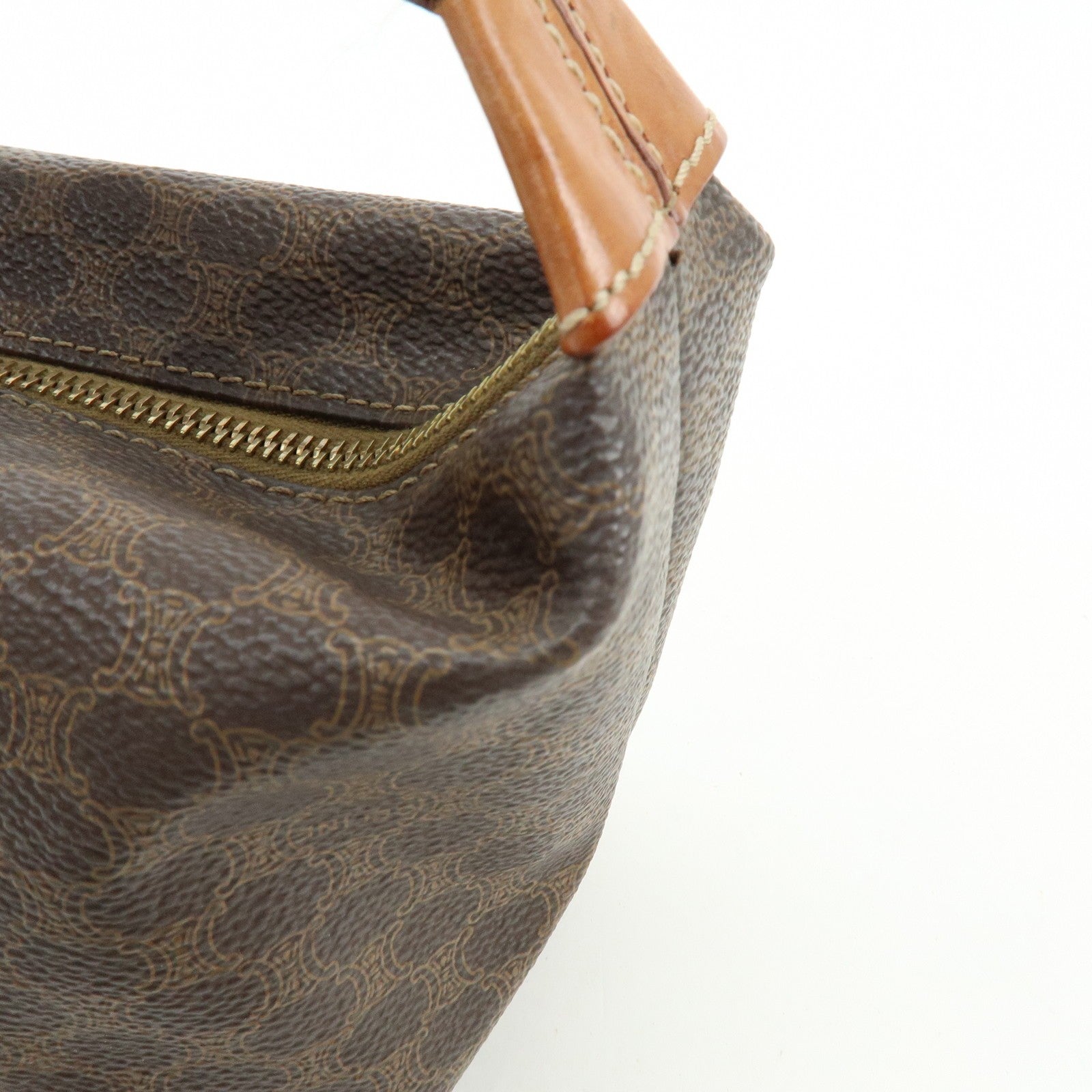 Celine Macadam Hand Bag - Brown, PVC Leather