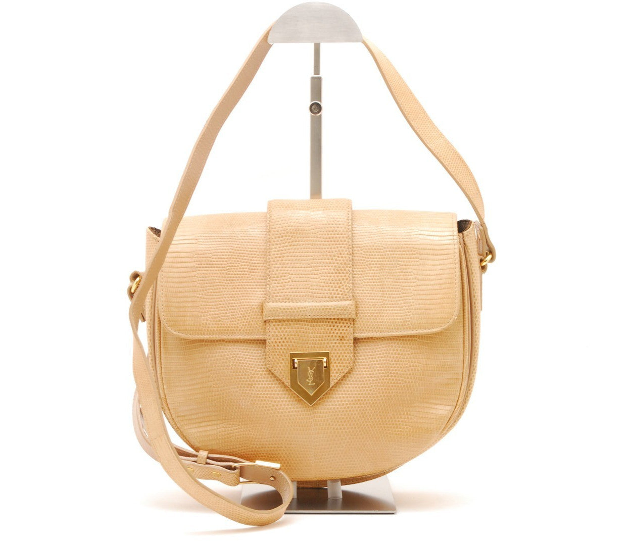 Saint Laurent Yves Vintage Shoulder Bag - Beige, Leather