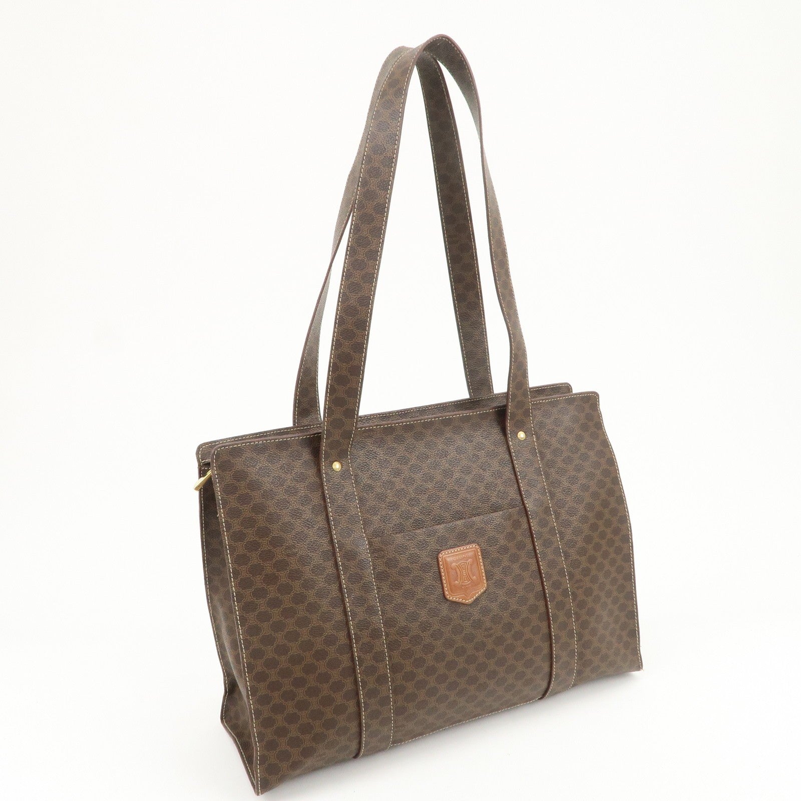 Celine Macadam Tote Bag - Brown, PVC Coating Canvas