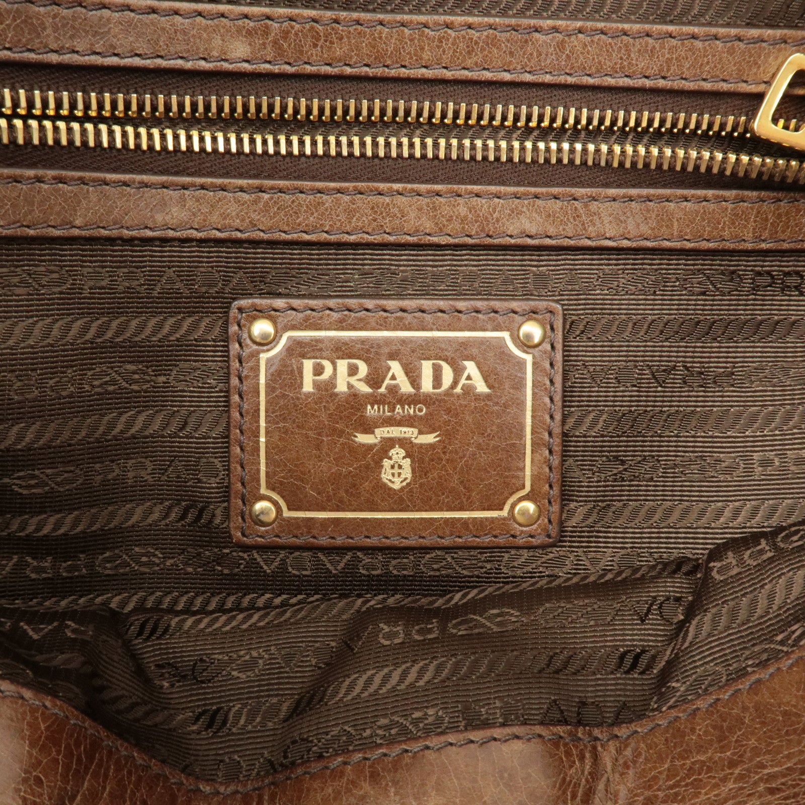 Prada 2way Bag - Brown, Leather
