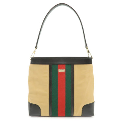 Gucci Sherry Shoulder Bag - Beige, Brown, Canvas, Leather