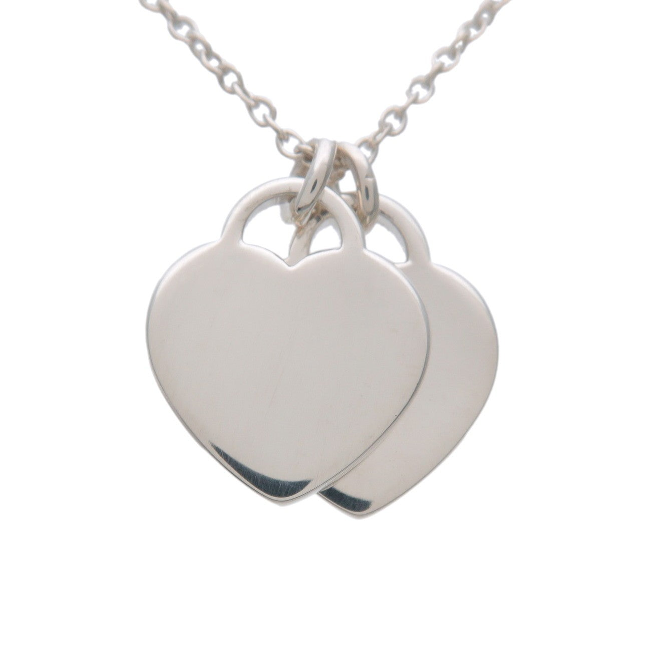 Tiffany & Co Return to Tiffany Mini Double Heart Tag Necklace - Silver, SV925