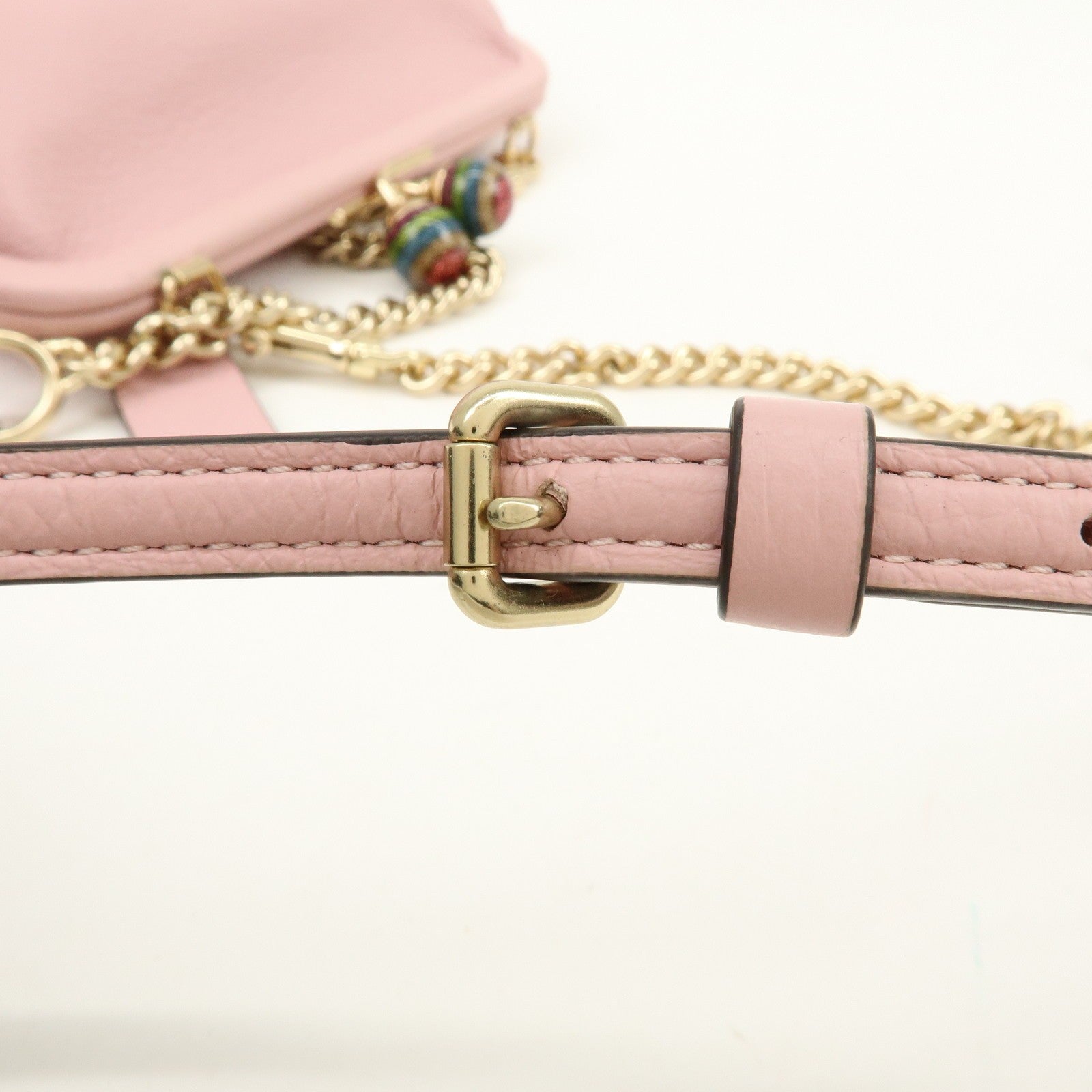 Coach Kiss Lock Chain Shoulder Bag - Pink, Leather