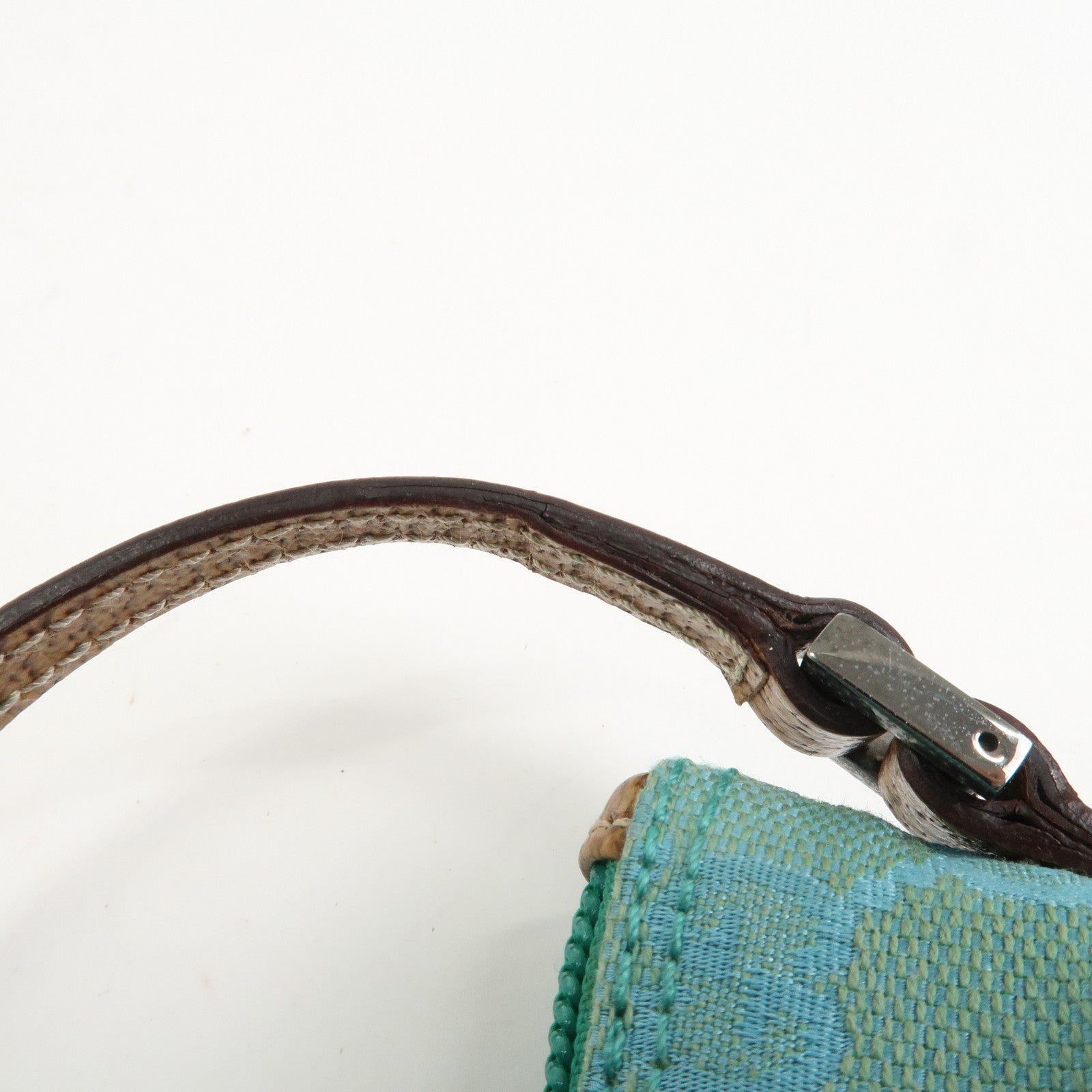 Gucci Boat Hand Bag - Light Blue, GG Canvas, Leather