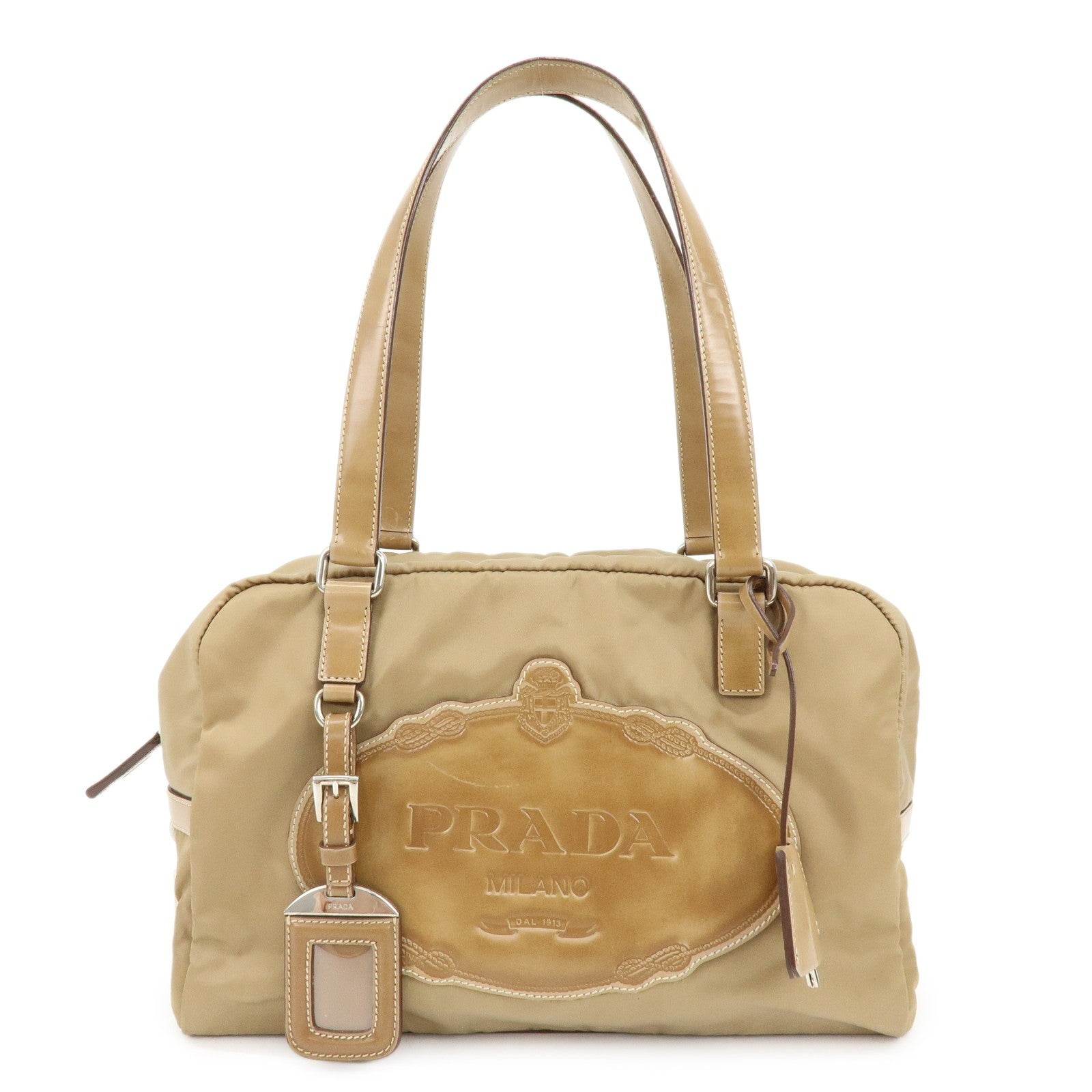 Prada Shoulder Bag - Beige, Nylon and Leather