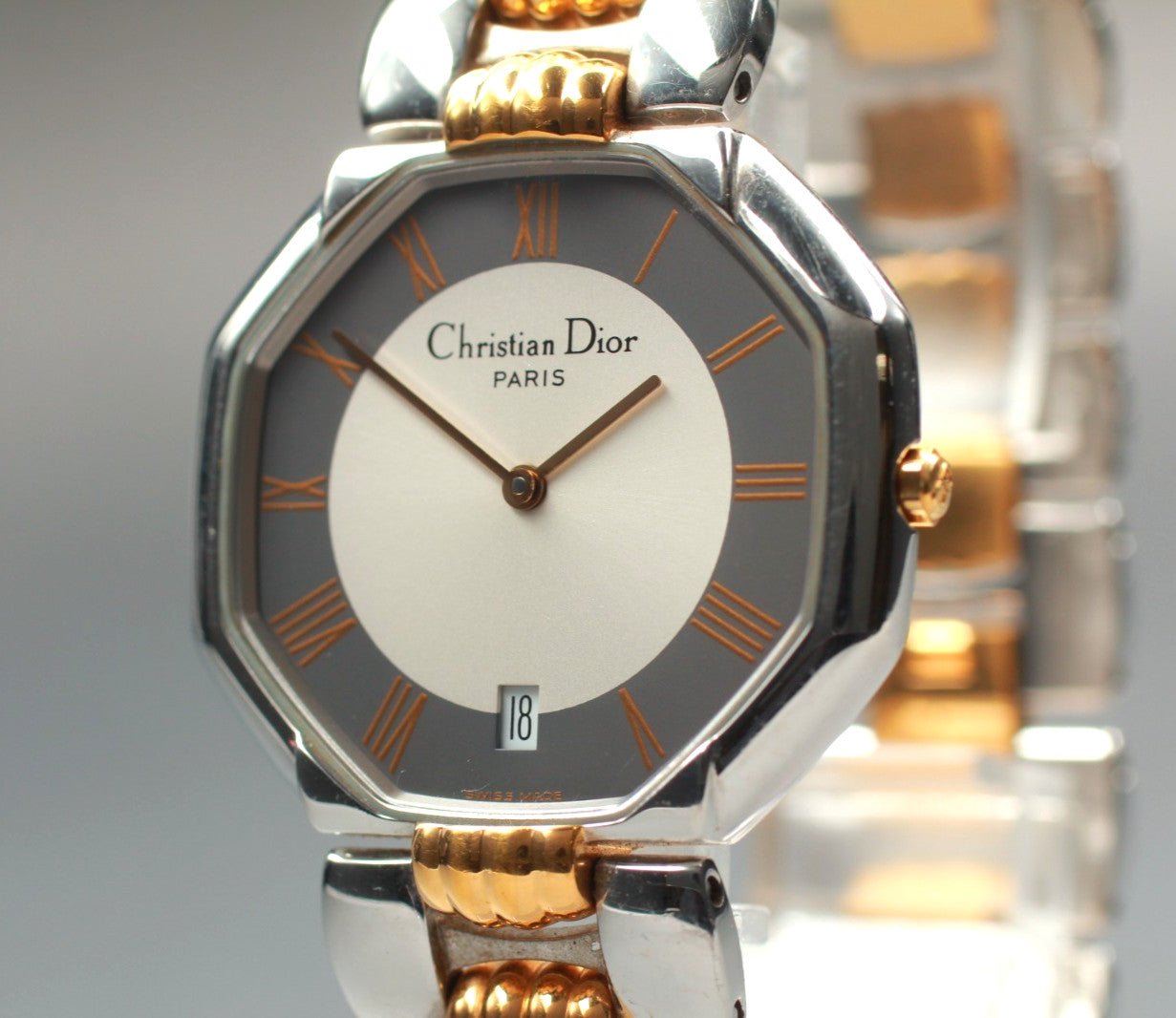 Dior D45-204 Wristwatch - Gray, Gold, Stainless Steel