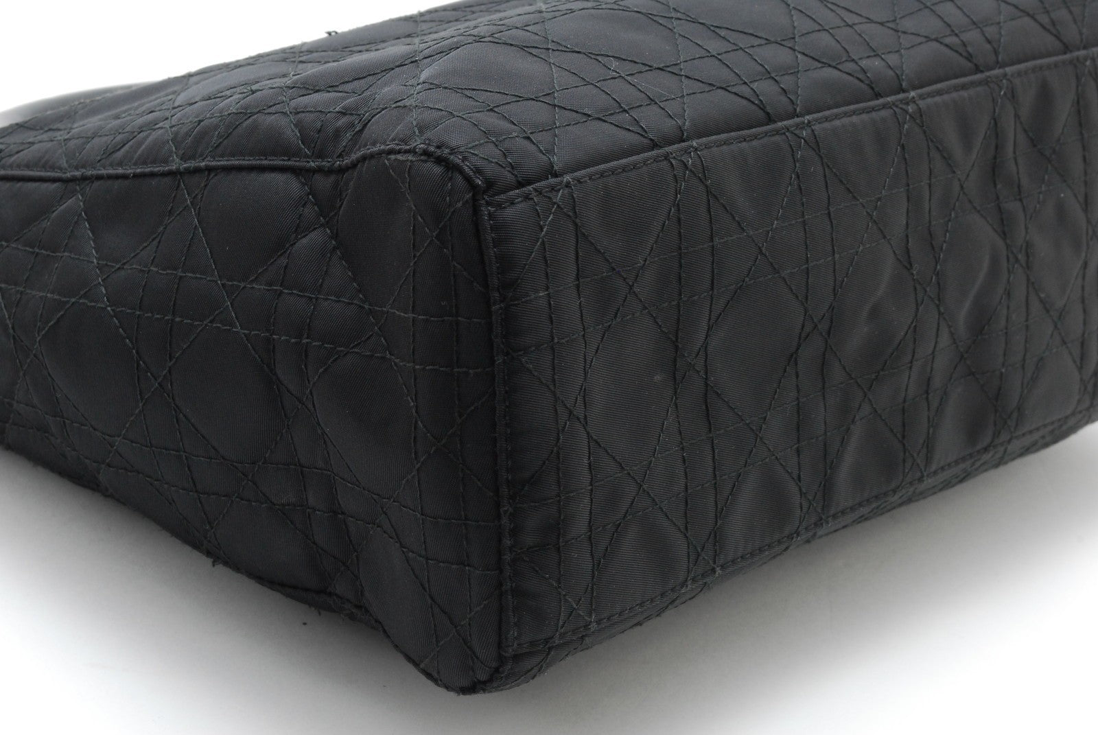 Christian Dior Lady Dior Tote Hand Bag - Black, Nylon