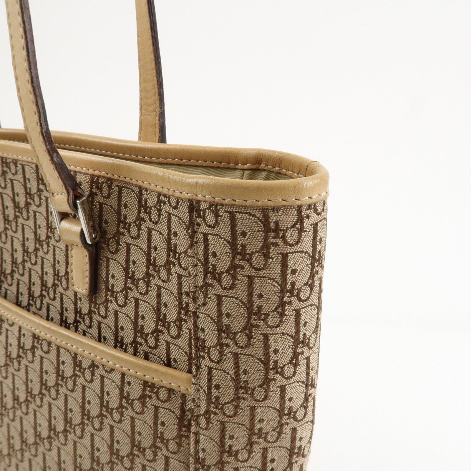 Christian Dior Trotter Tote Bag - Beige, Canvas