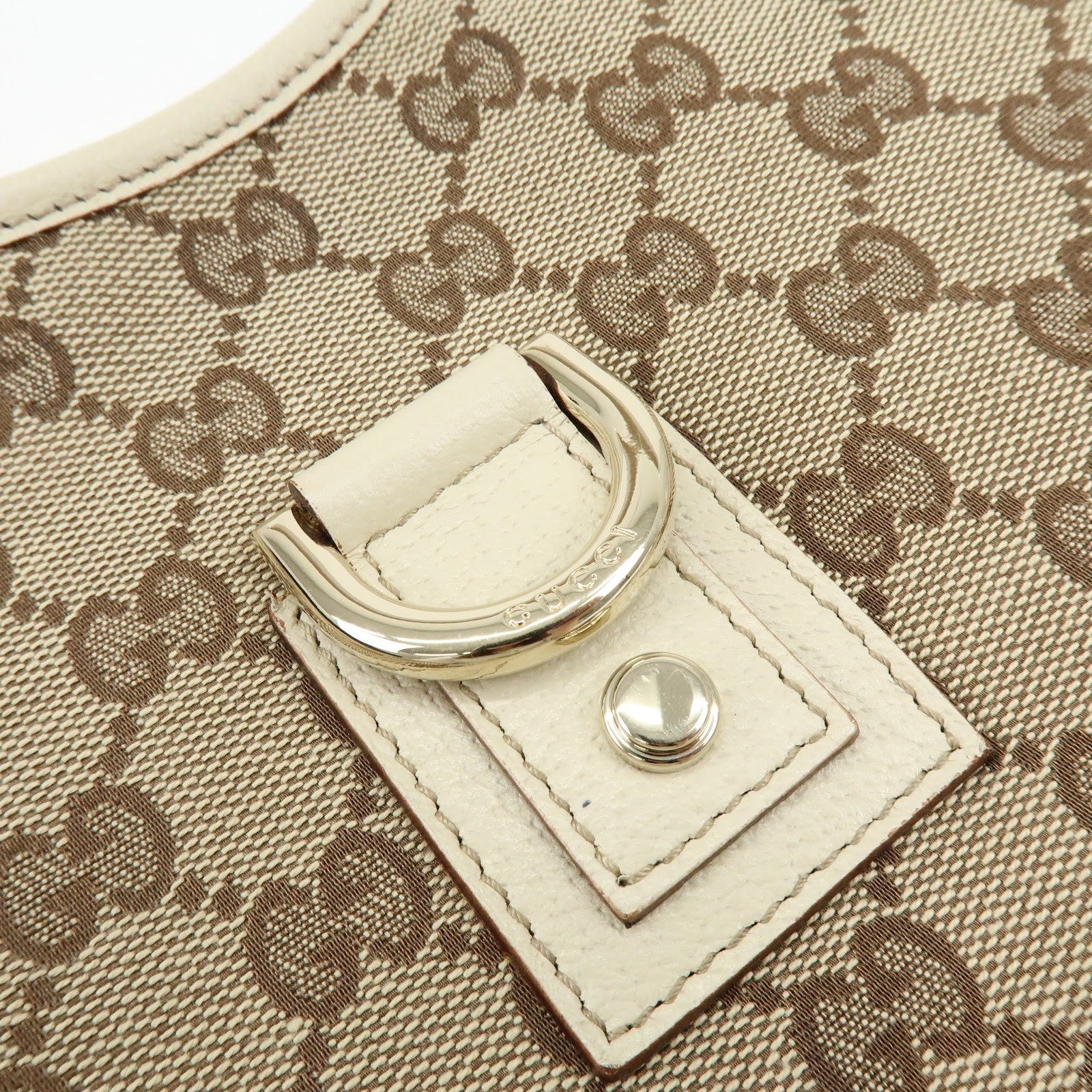 Gucci Abbey Hobo Shoulder Bag - Beige, GG Canvas and Leather