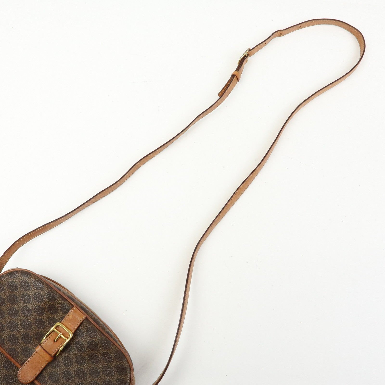 Celine Macadam Shoulder Bag - Brown, PVC Coating Canvas, Leather