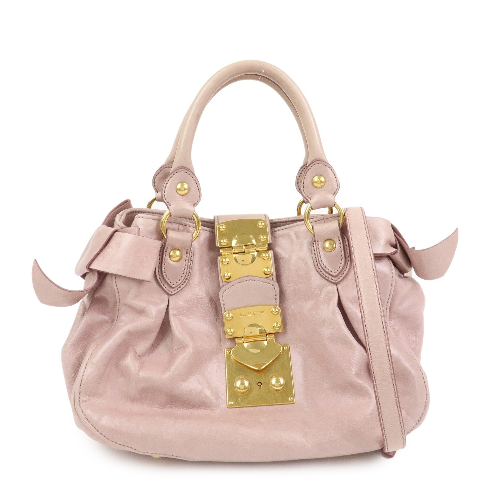 Miu Miu Hand Shoulder Bag - Pink, Leather