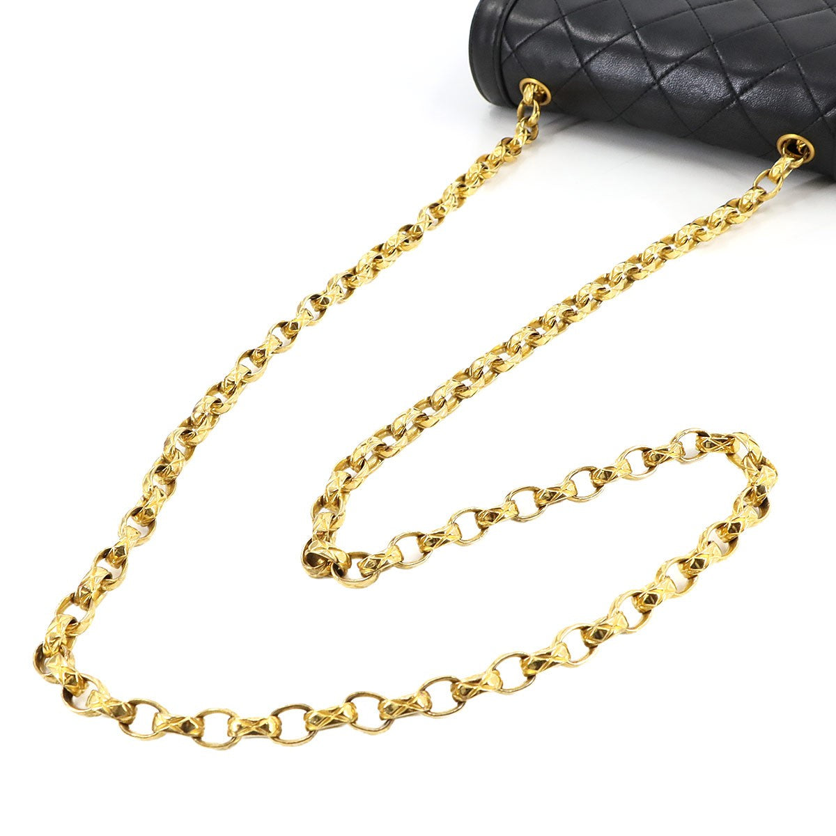 CHANEL Matelasse Bijou Chain Shoulder Bag - Black, Leather