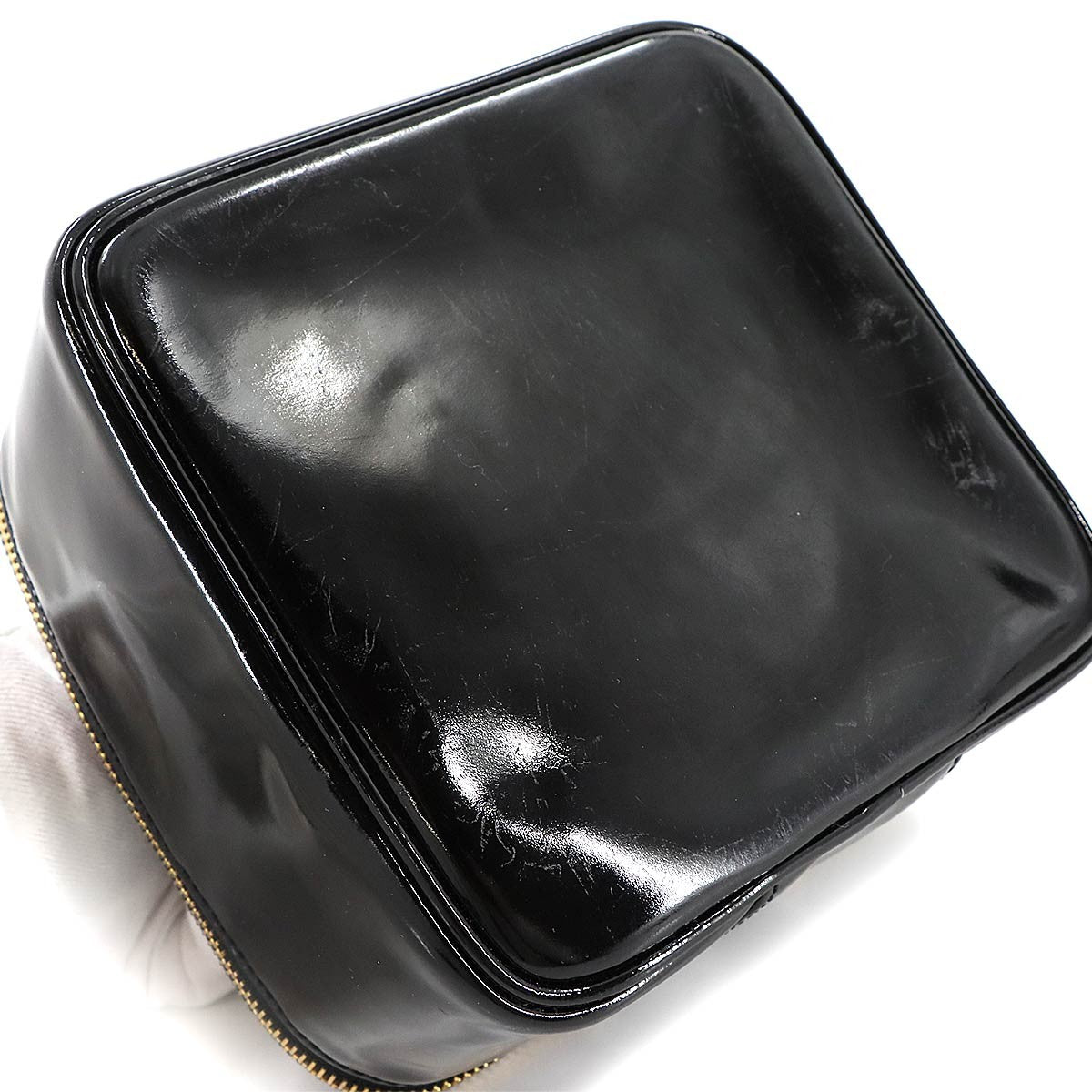 CHANEL CC Vanity Hand Bag - Black, Enamel