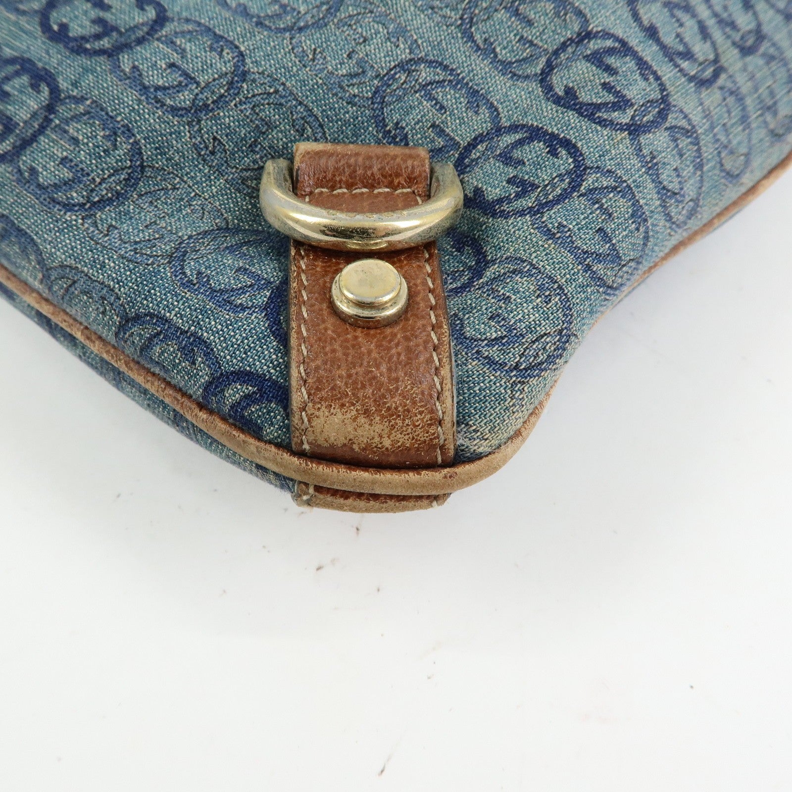 Gucci Abbey Crossbody Bag - Navy, Denim and Leather