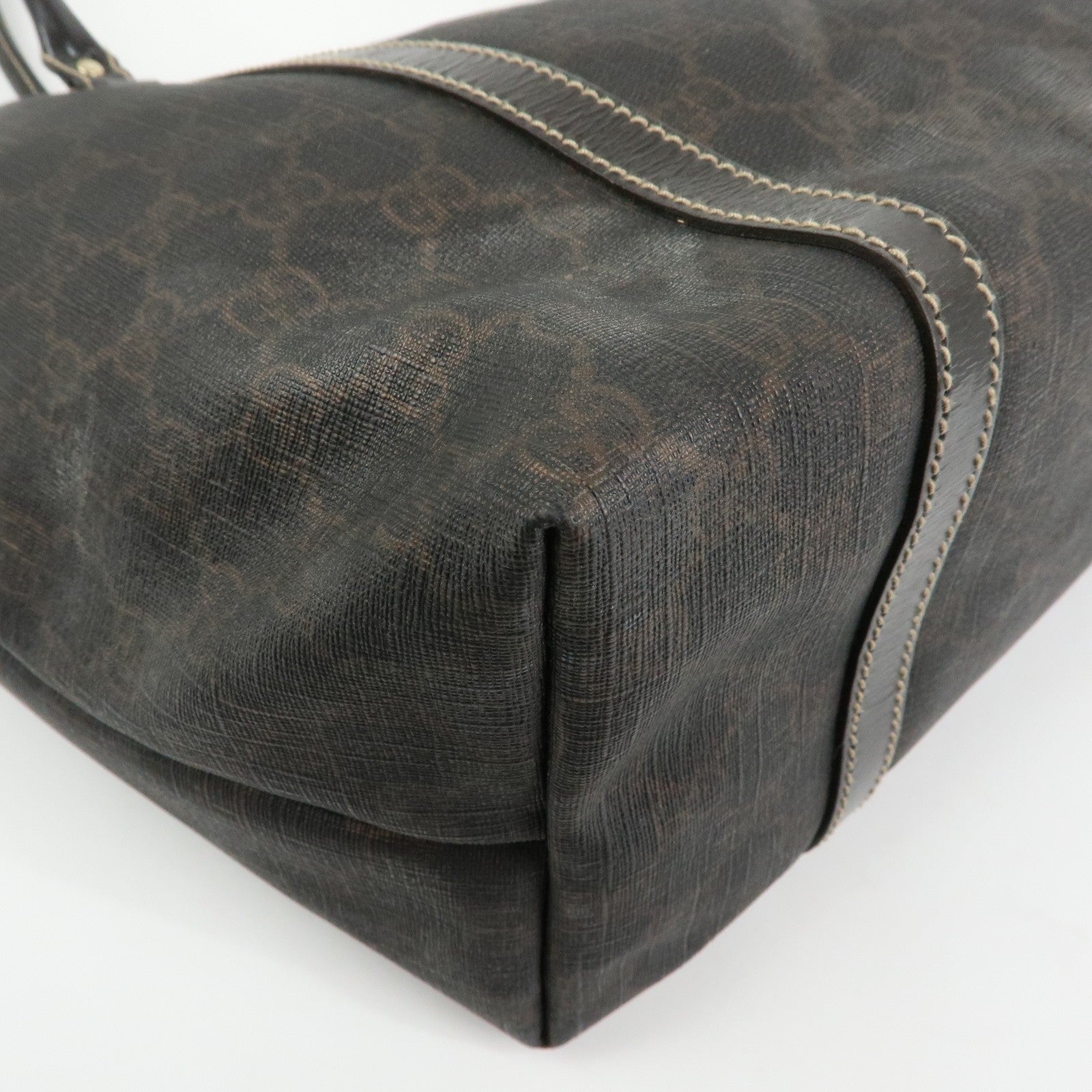 Gucci Supreme Tote Bag - Brown, GG Supreme Patent Leather