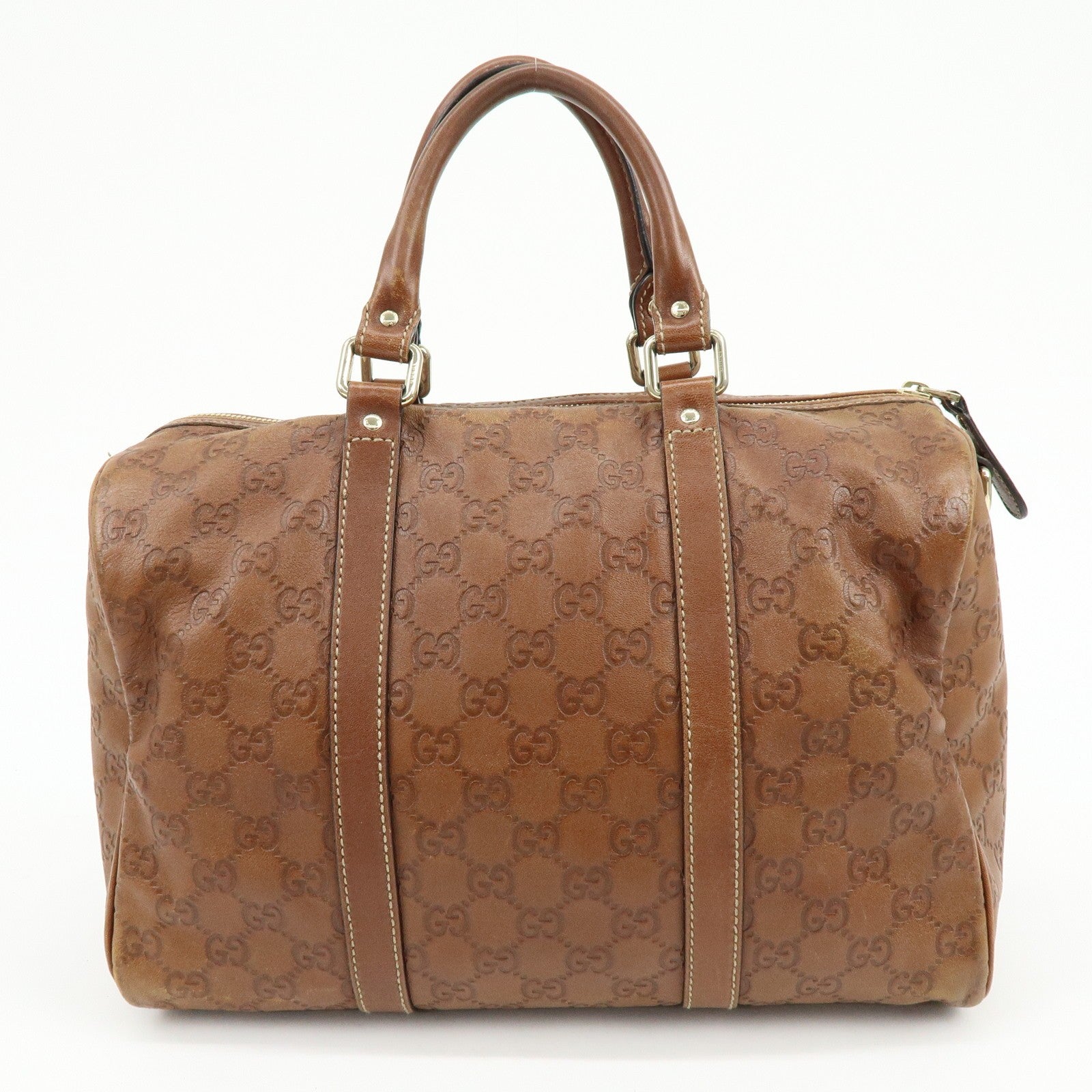 Gucci Boston Handbag - Brown, Guccissima Leather
