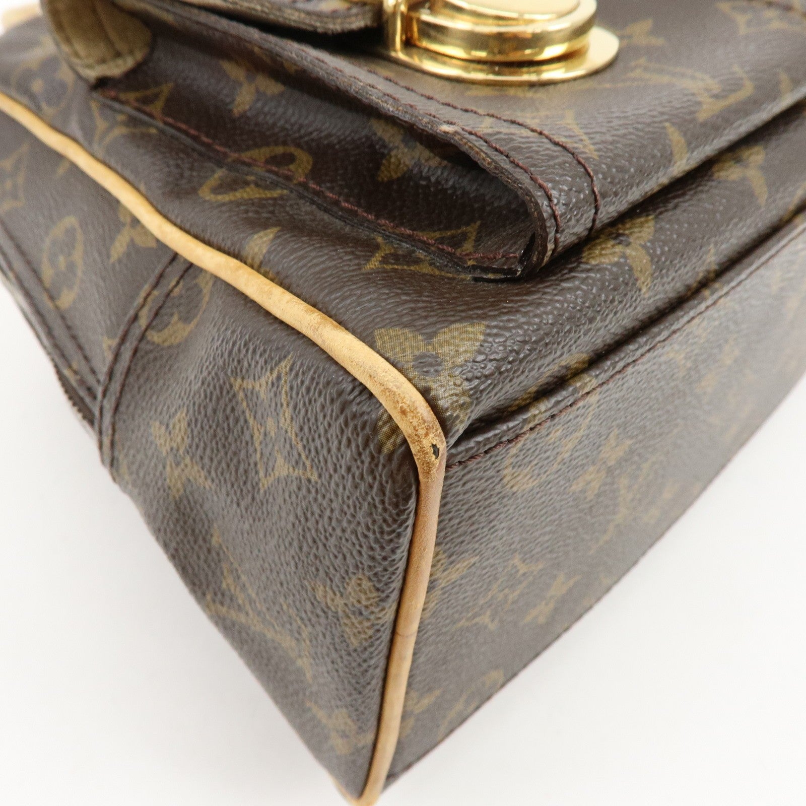 Louis Vuitton Monogram Manhattan PM Hand Bag Brown