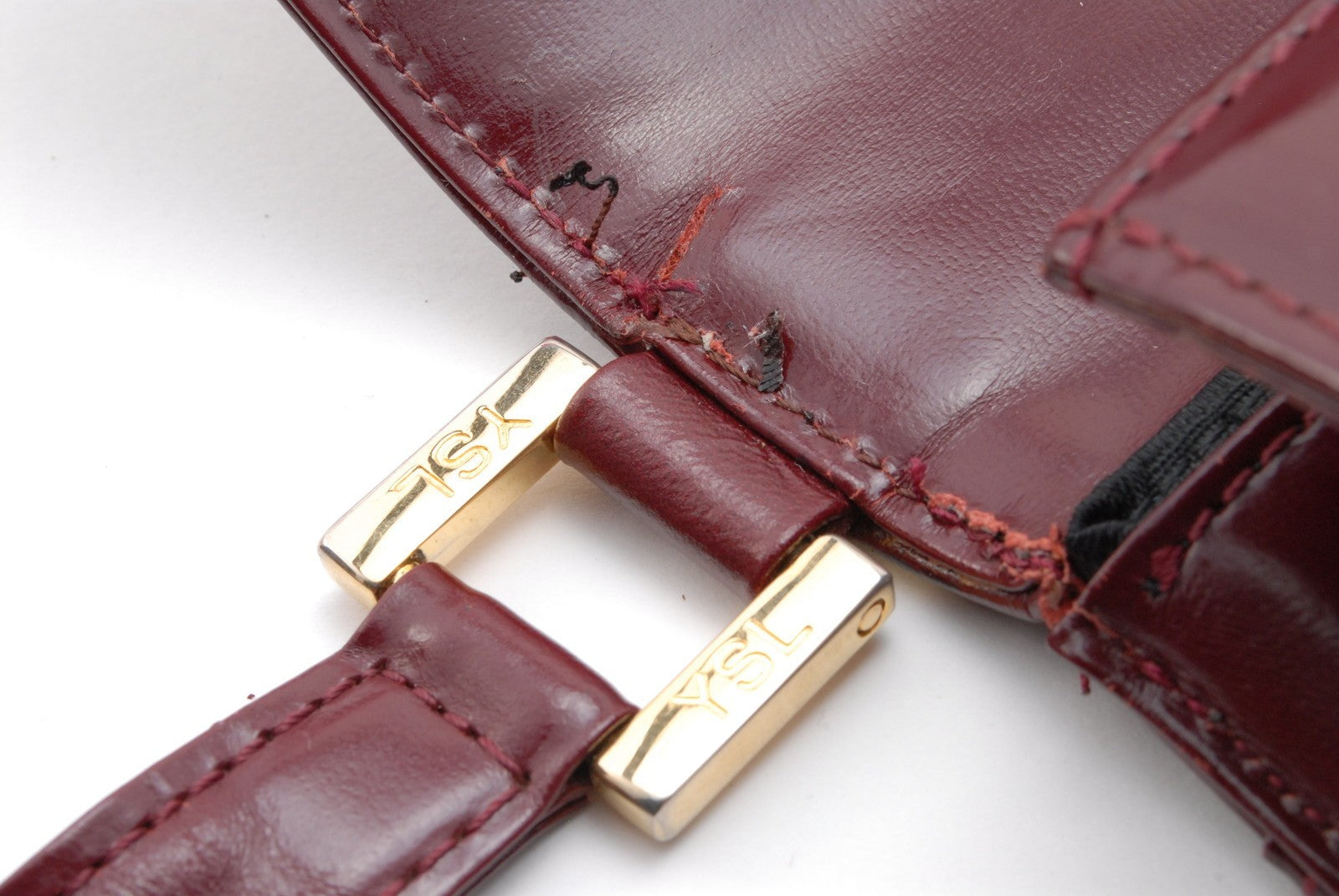 Yves Saint Laurent YSL Shoulder Bag - Burgundy, Leather