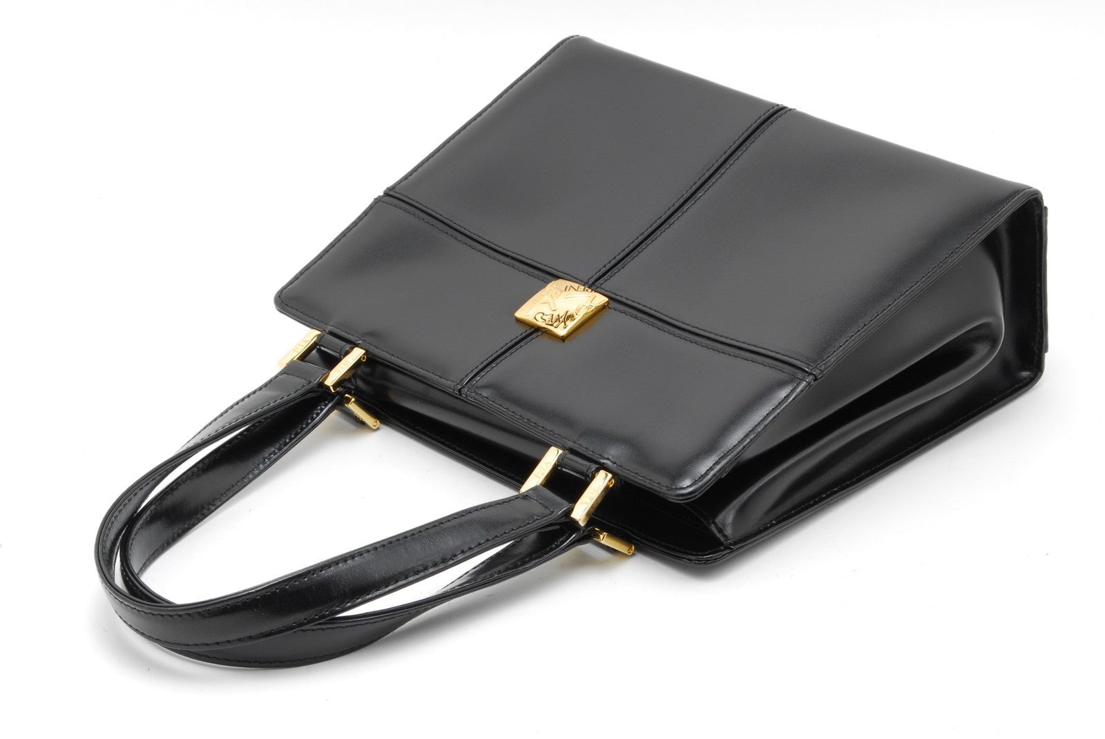 Saint Laurent Yves Shoulder Hand Tote Bag - Black, Leather