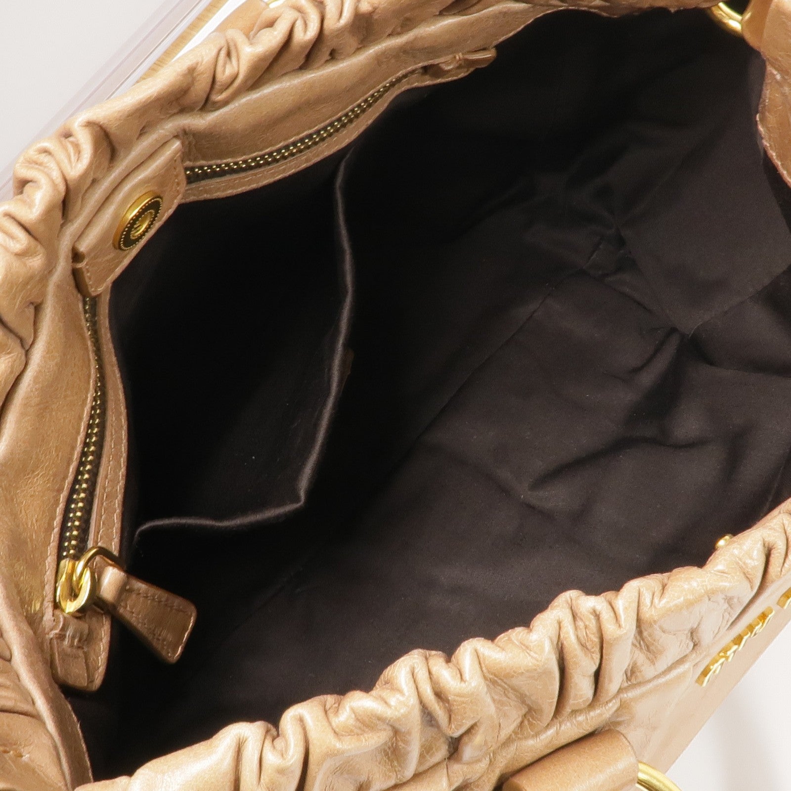 Miu Miu GHW 2 Way Shoulder Bag - Brown, Calfskin Leather