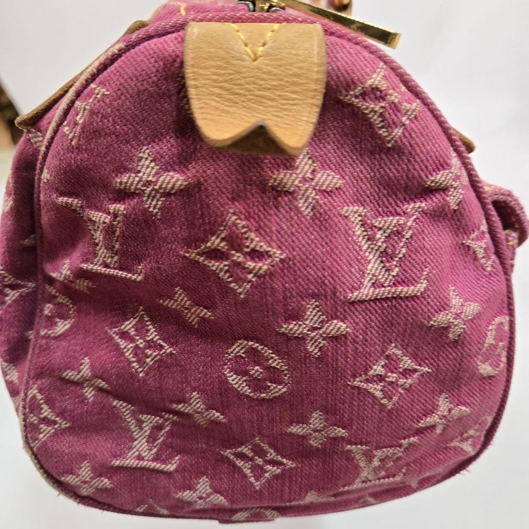 Louis Vuitton Monogram Denim Neo Speedy Handbag - Pink x Beige, Denim Leather