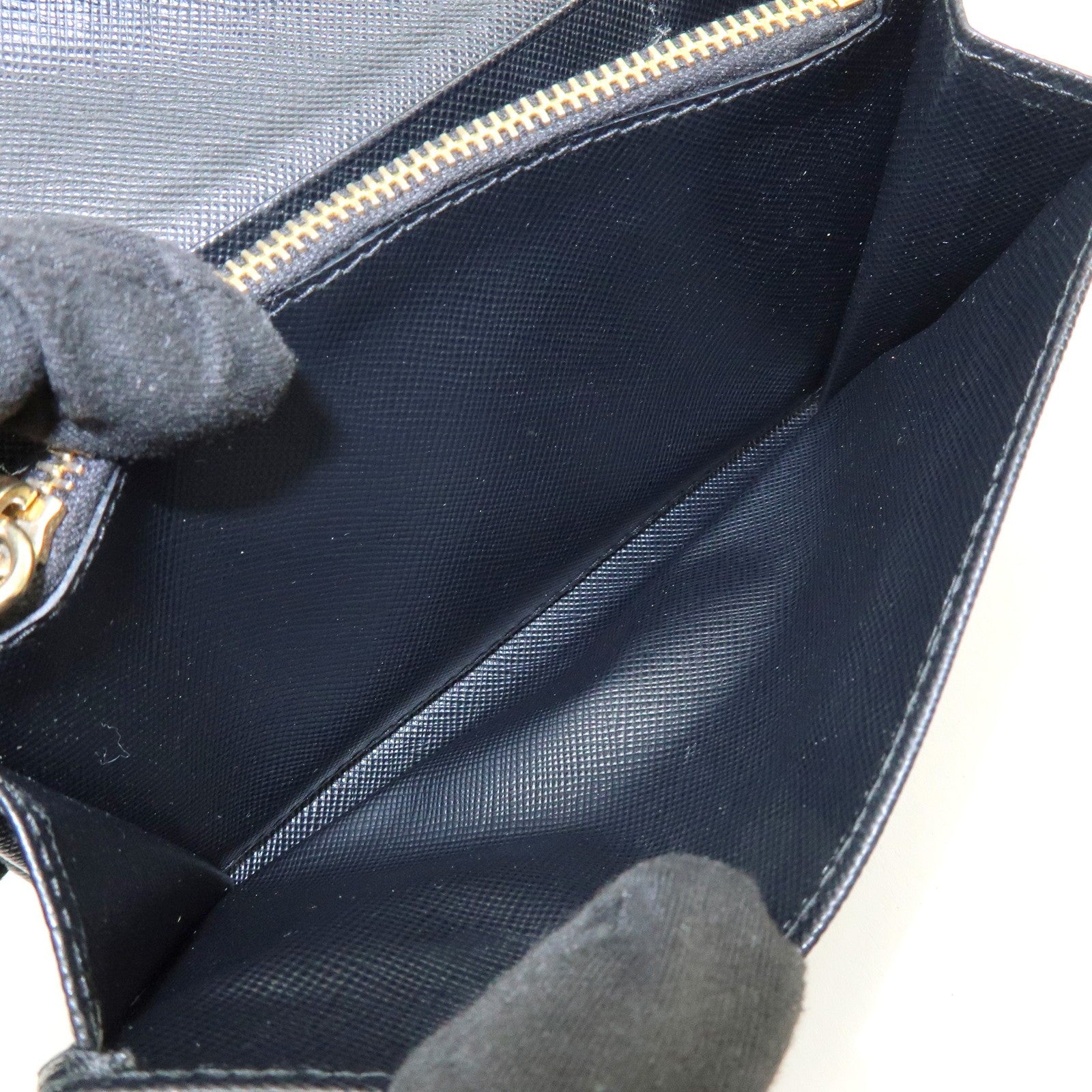 Prada Triangle Logo Wallet - Black, Saffiano Leather