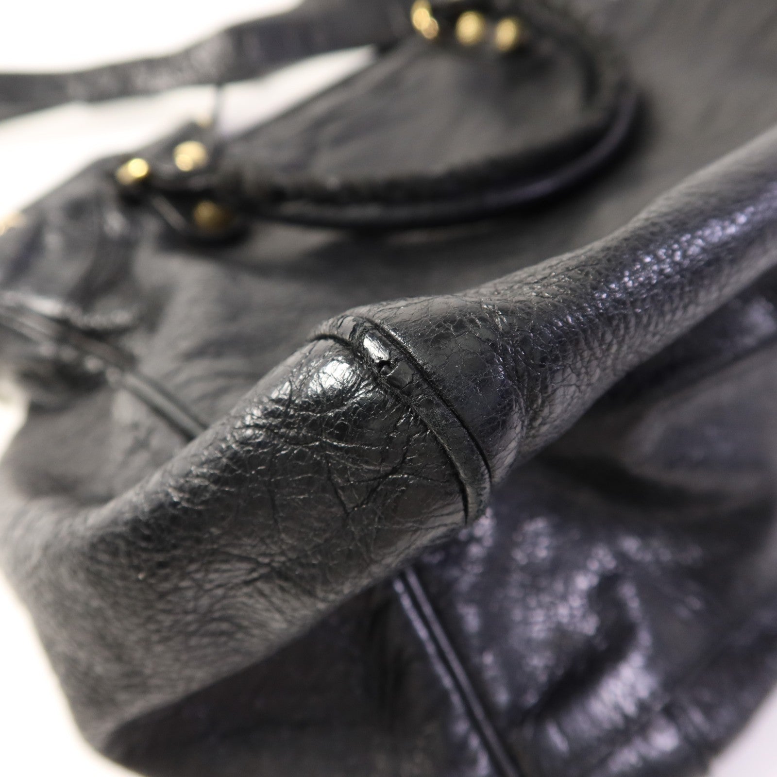 Balenciaga GHW Giant Velo 2 Way Shoulder Bag - Black, Calfskin Leather
