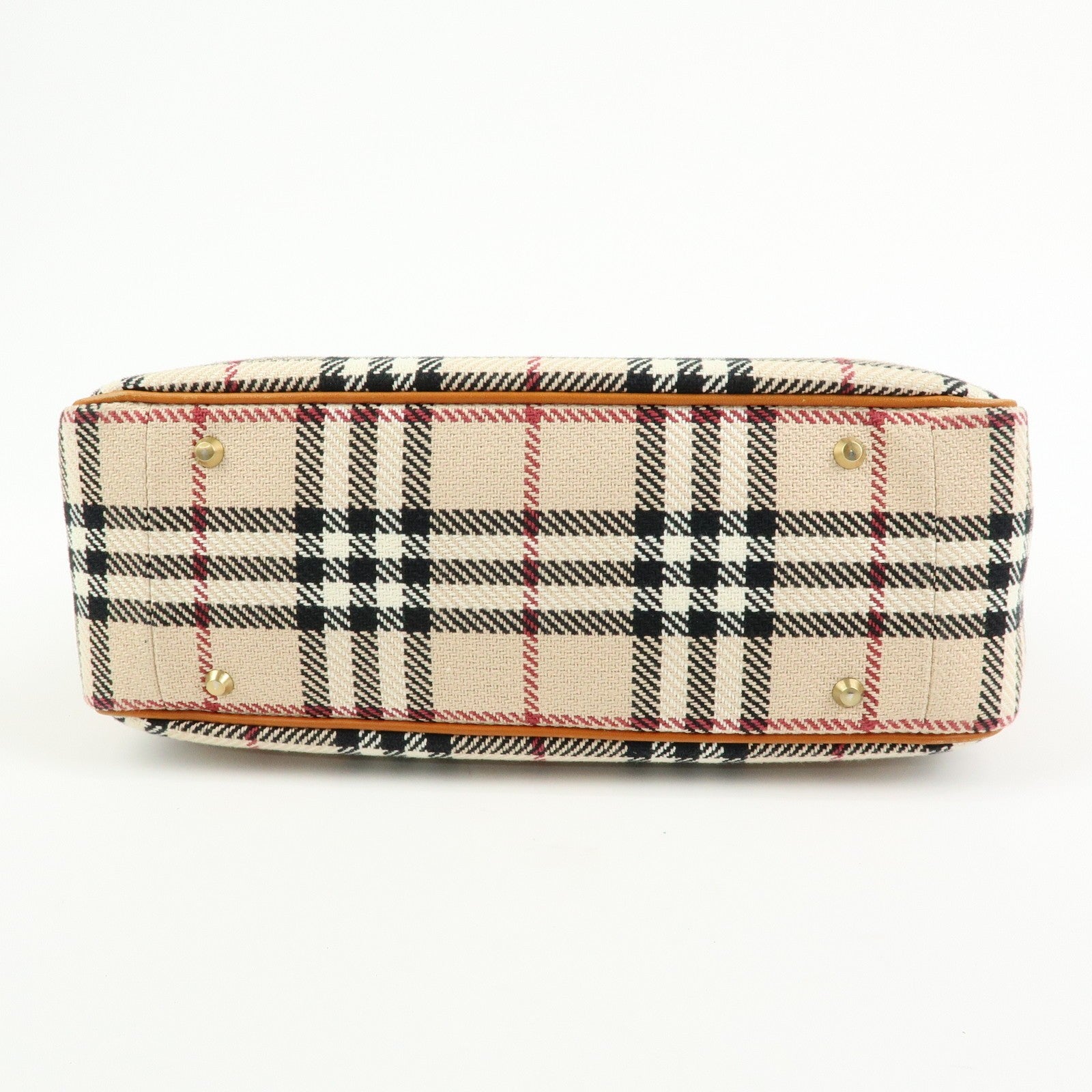 Burberry Nova Plaid Tote Bag - Beige, Canvas