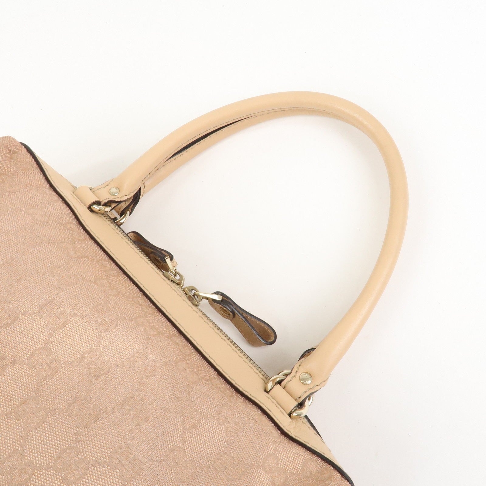 Gucci Lovely Heart GG Monogram Mini Boston Bag - Pink Beige, Canvas