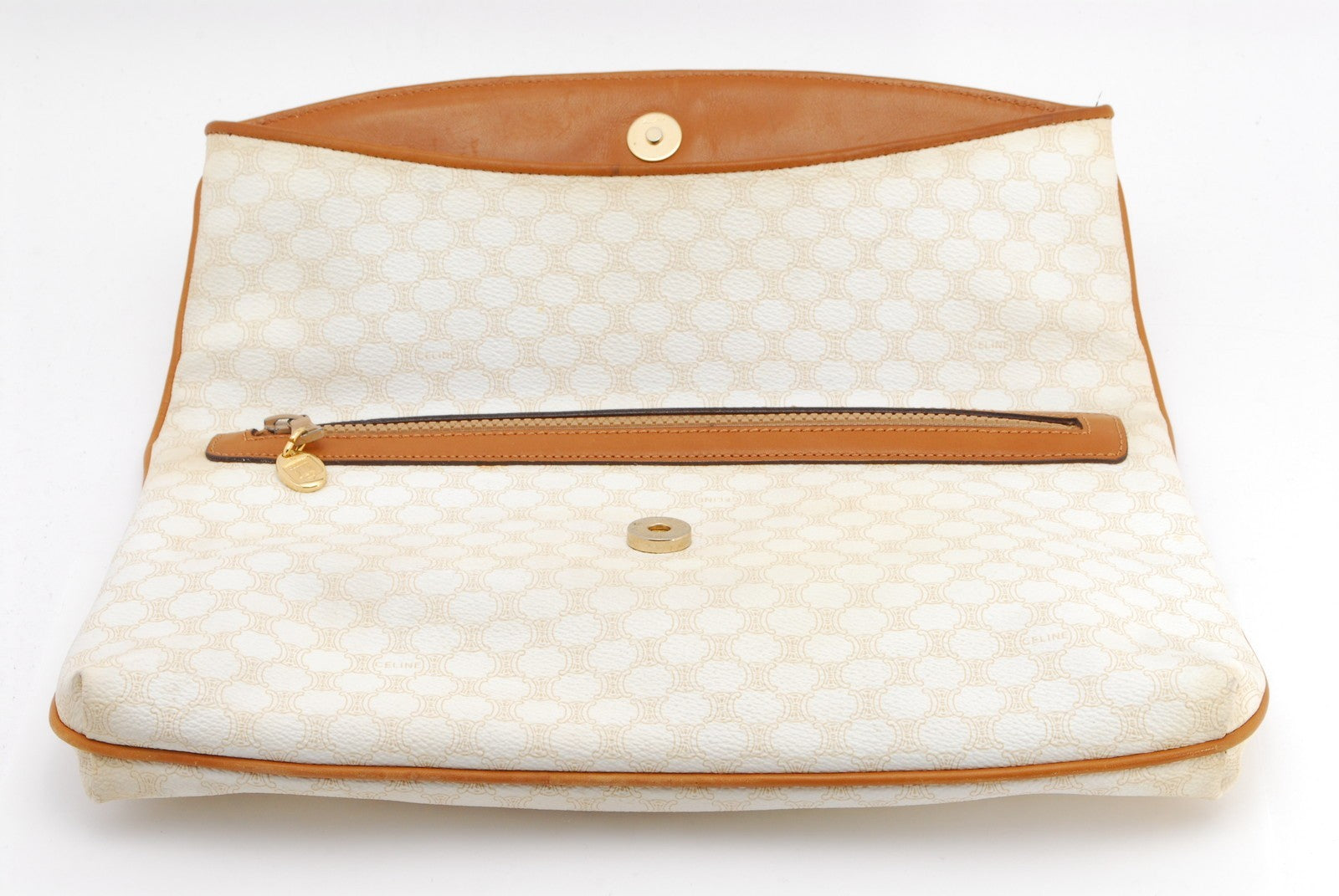 Celine Macadam Clutch - Beige, PVC Leather