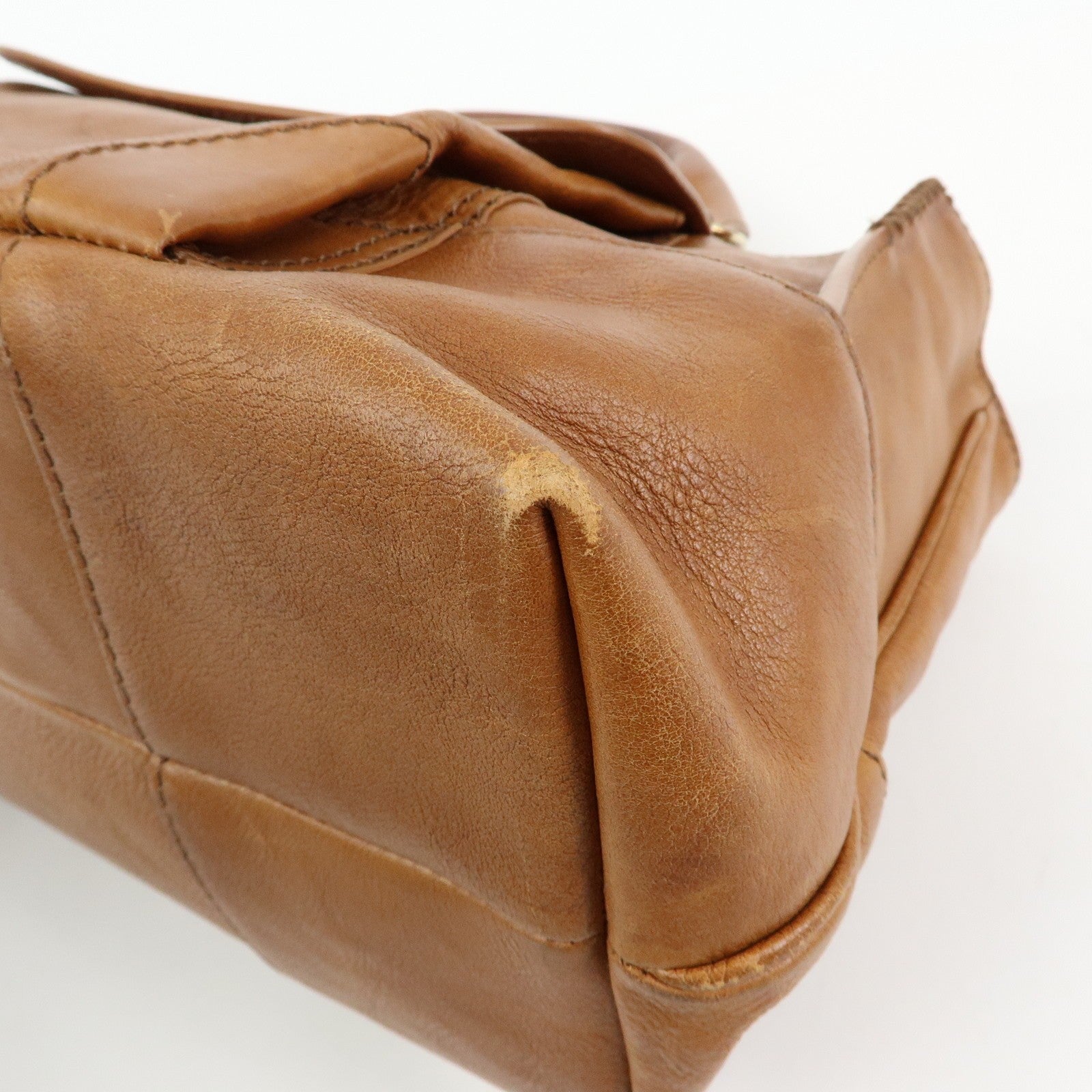 Celine Logo Leather Boogie Bag - Brown, Leather