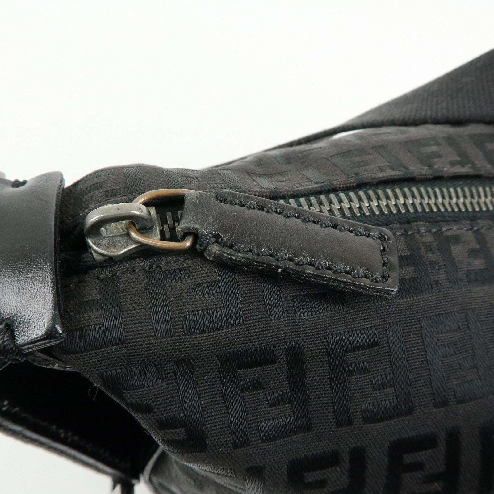 Fendi Shoulder Bag - Black, Canvas, Leather