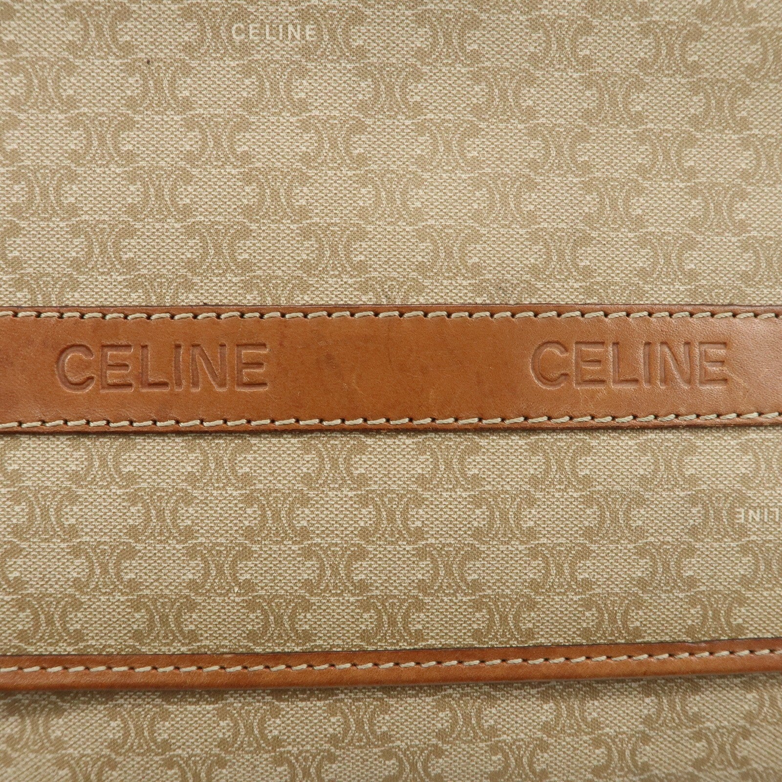 Celine Macadam 2Way Shoulder Bag - Beige, Leather