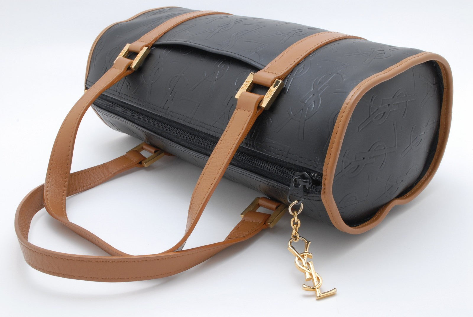 Saint Laurent Cassandra Boston Bag - Black, Leather