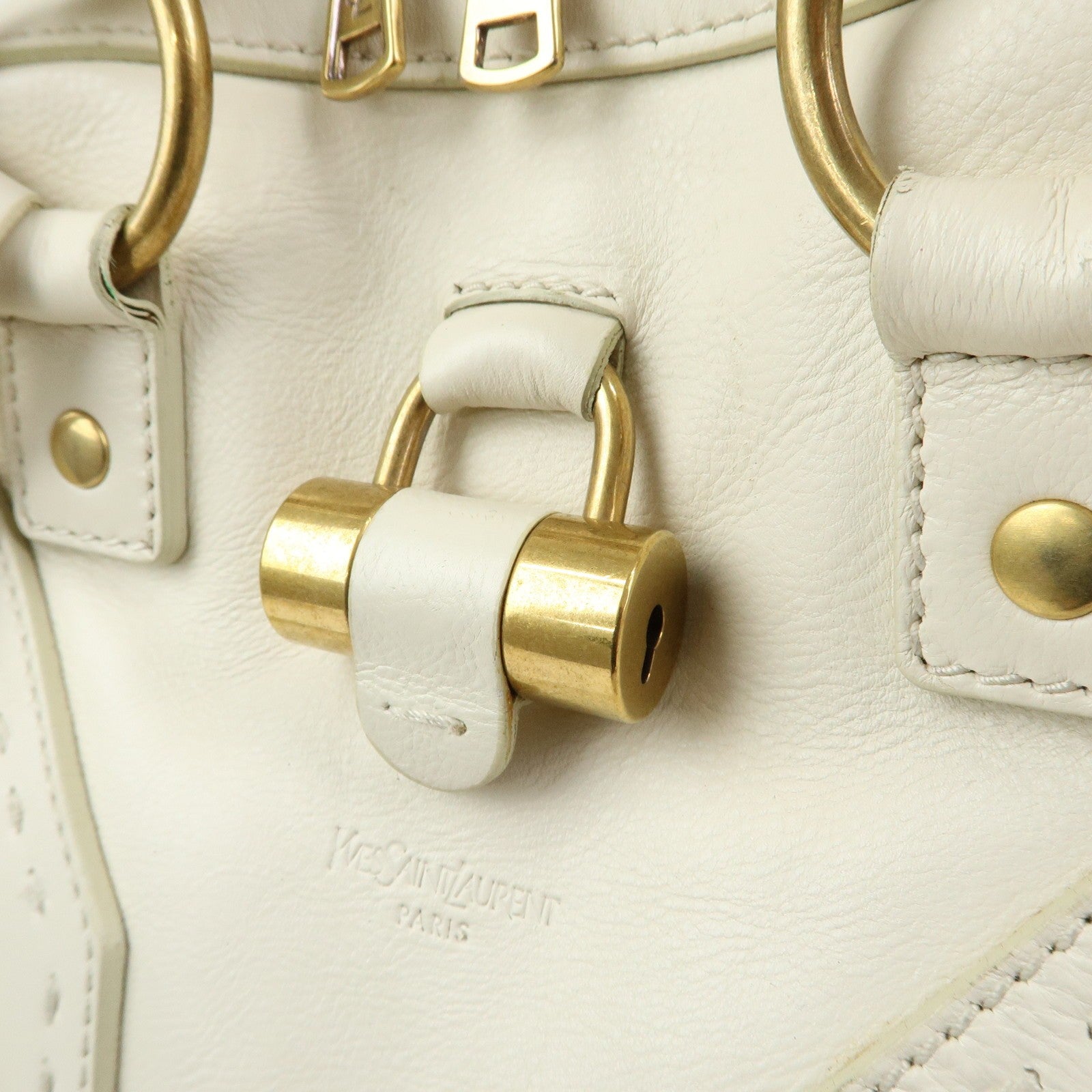 Saint Laurent Muse Y Line Hand Bag - Ivory, Leather