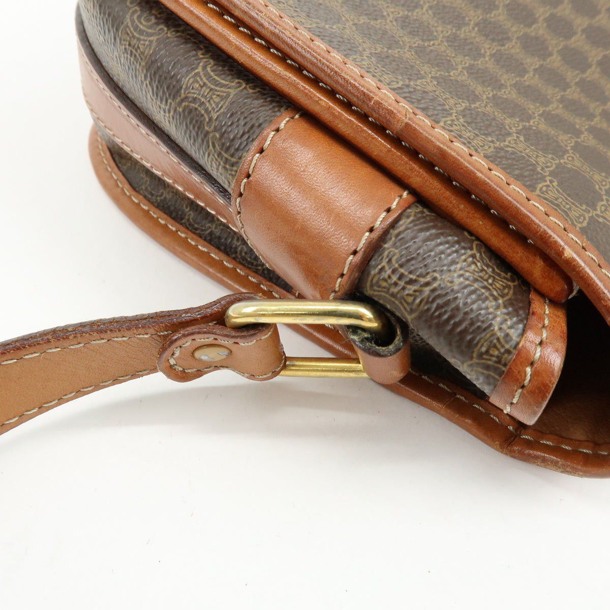 Celine Macadam Shoulder Bag - Brown, Canvas, Leather