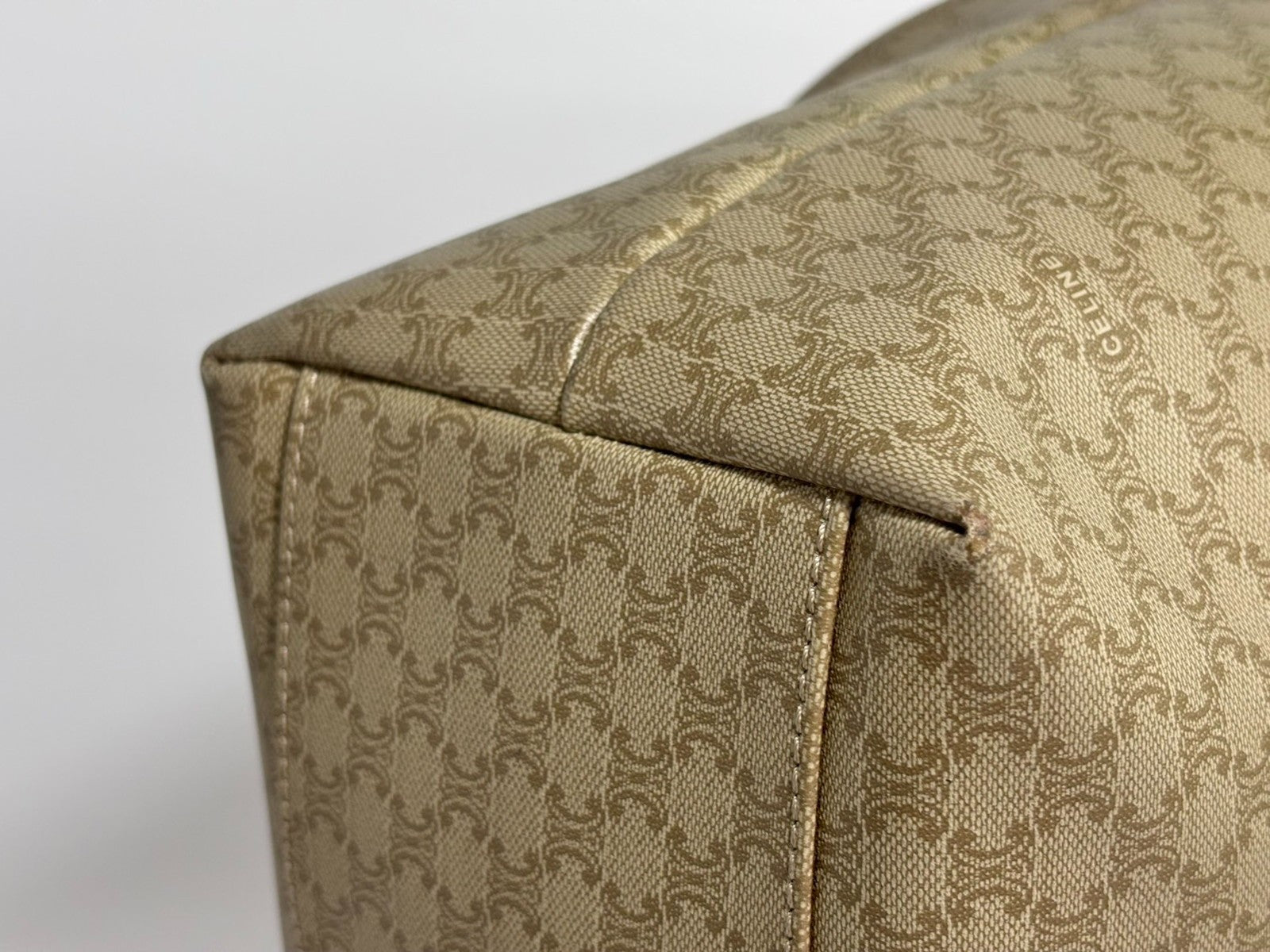 Celine Macadam Handbag - Beige, PVC