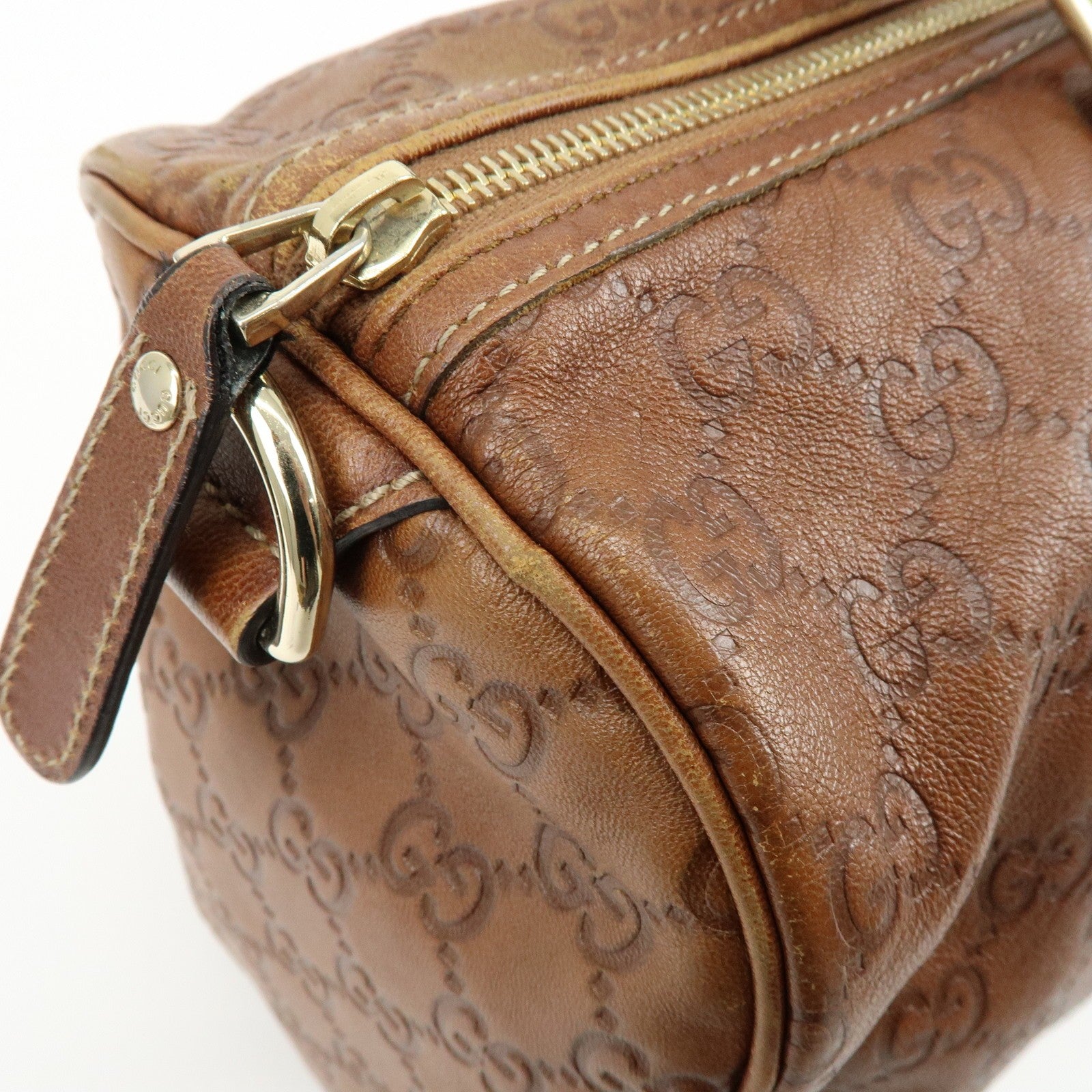 Gucci Boston Handbag - Brown, Guccissima Leather