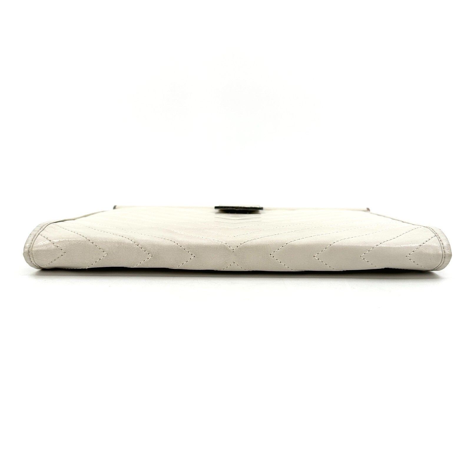 Saint Laurent Yves Saint Laurent Clutch Bag - Ivory, Leather