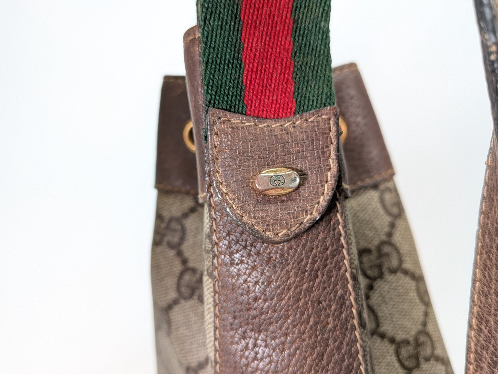 Gucci Sherry Shoulder Bag - Brown, PVC