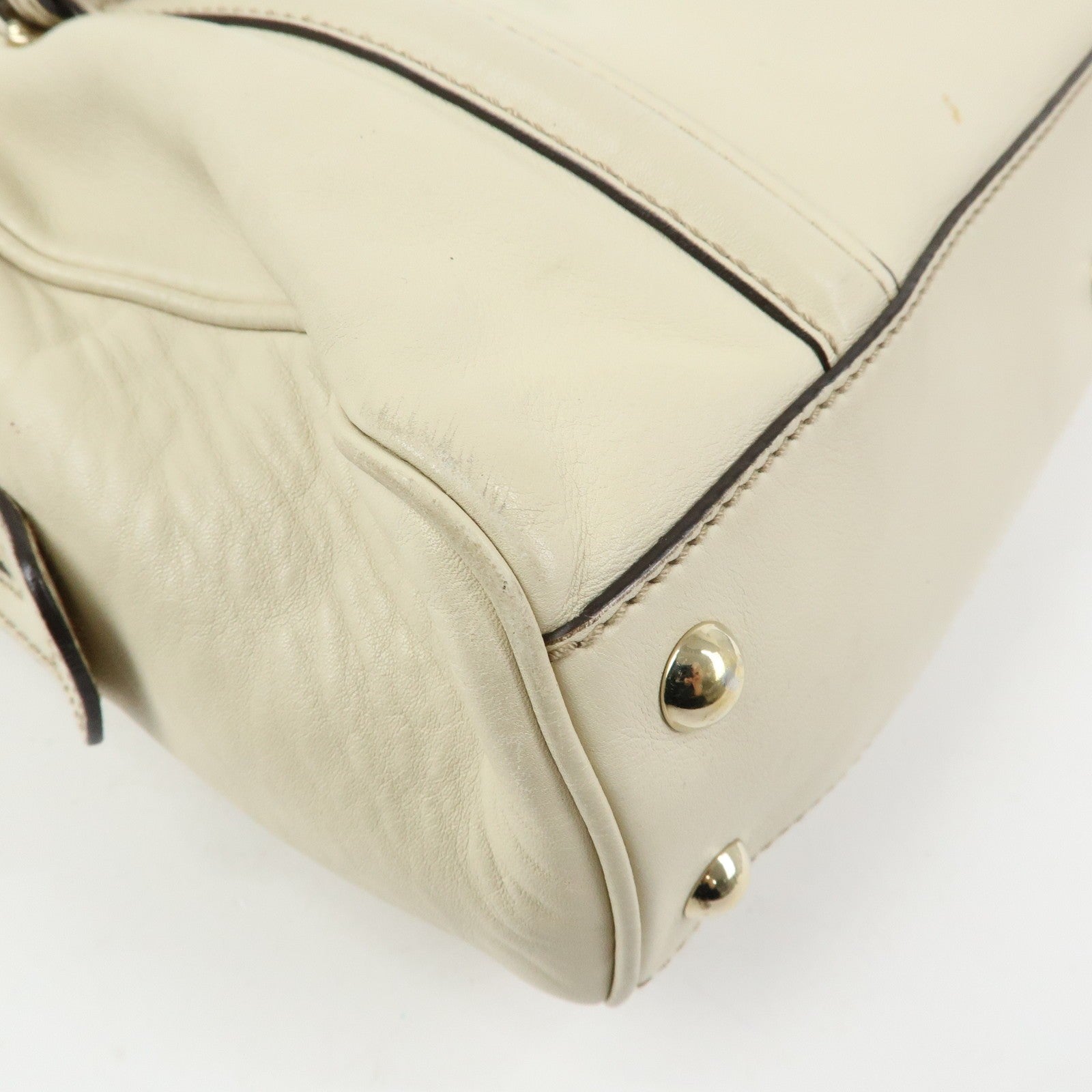 Gucci Interlocking G Sherry Boston Hand Bag - Ivory, Leather