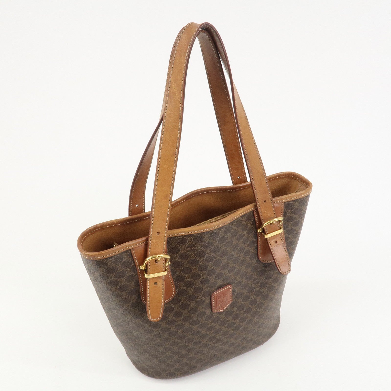 Celine Macadam Tote Bag - Brown, PVC Canvas Leather