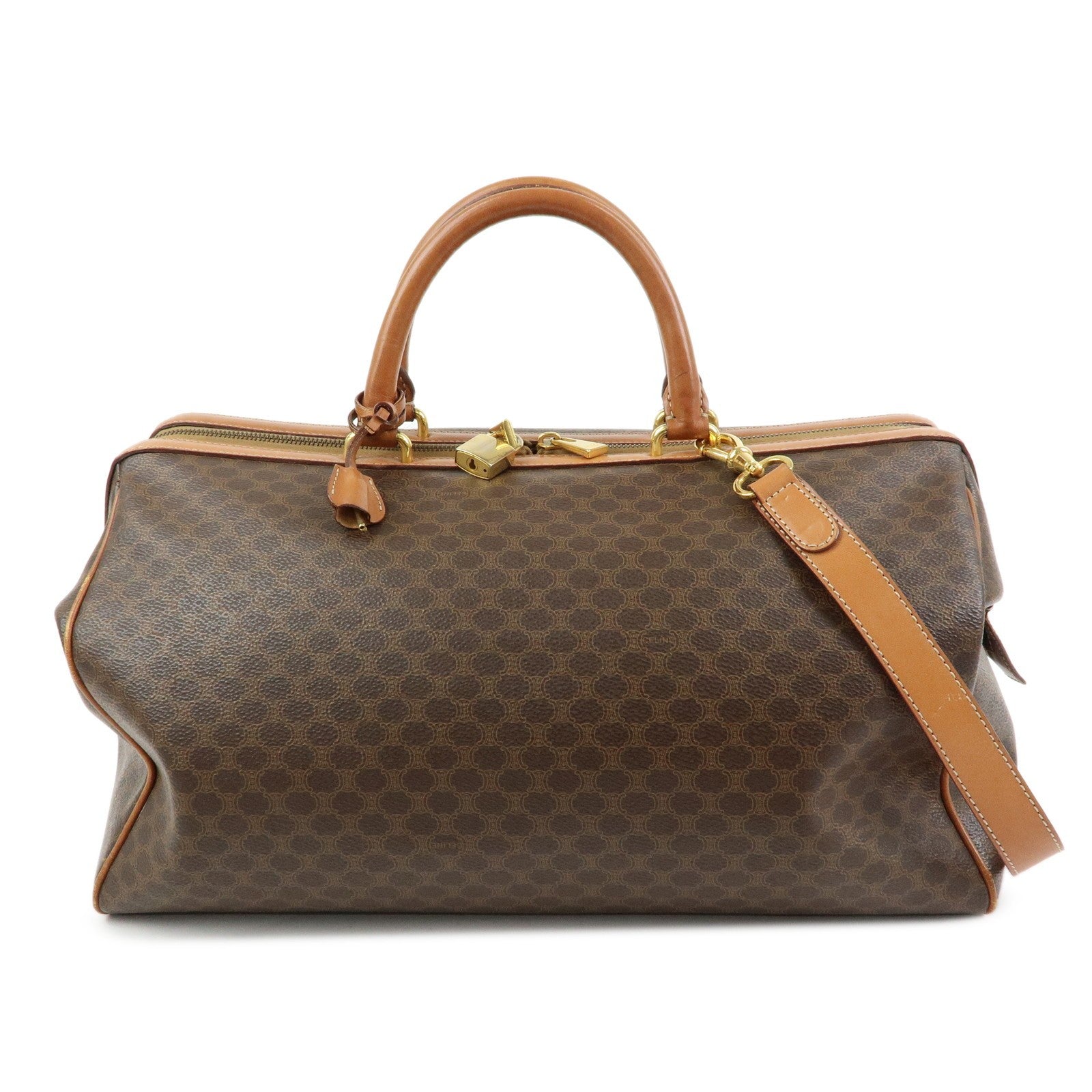 Celine Macadam 2WAY Bag - Brown, PVC Leather