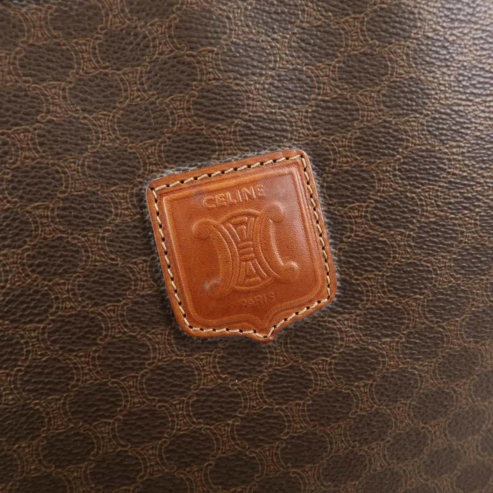 Celine Macadam Tote Bag - Brown, PVC Coated Canvas and Leather