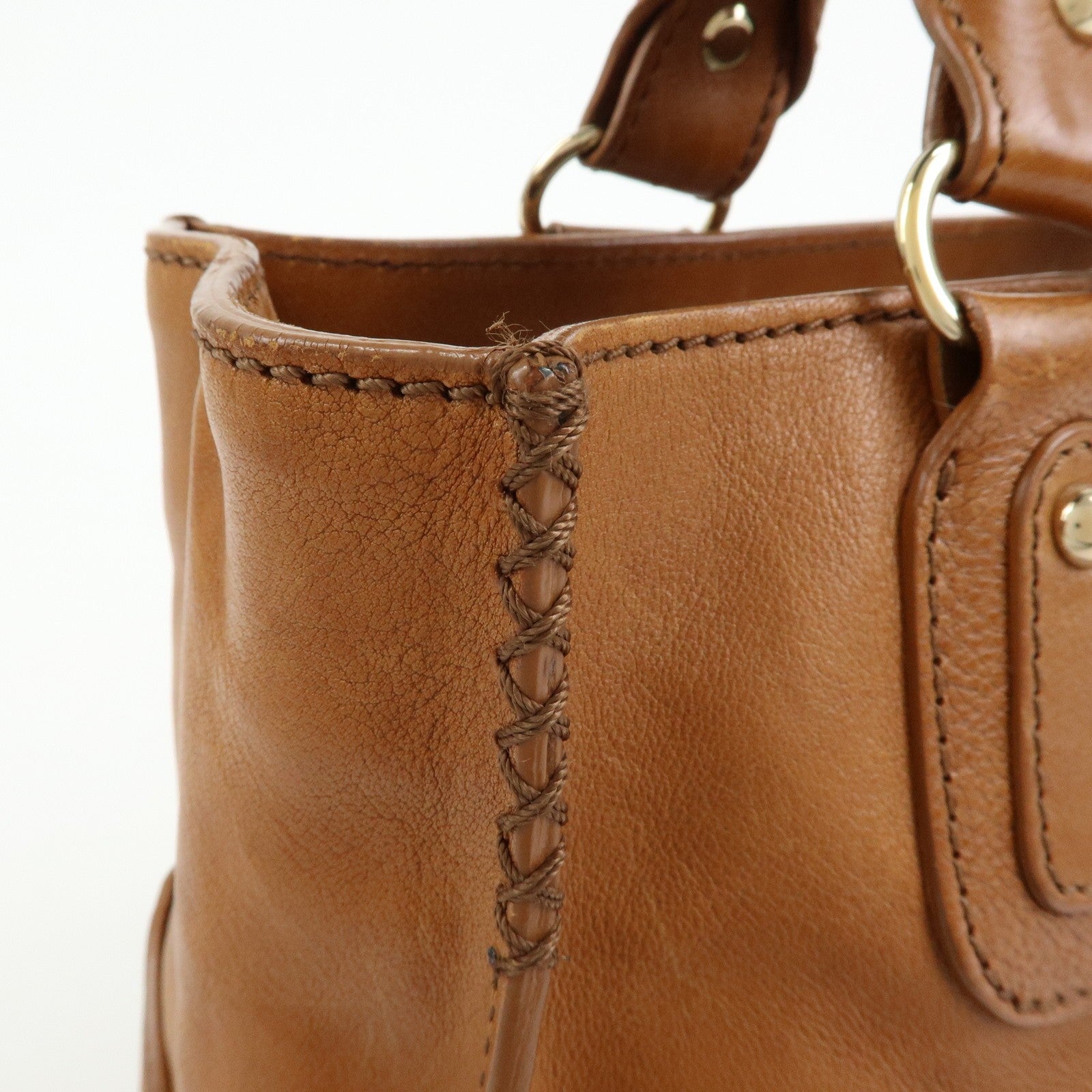 Celine Logo Leather Boogie Bag - Brown, Leather
